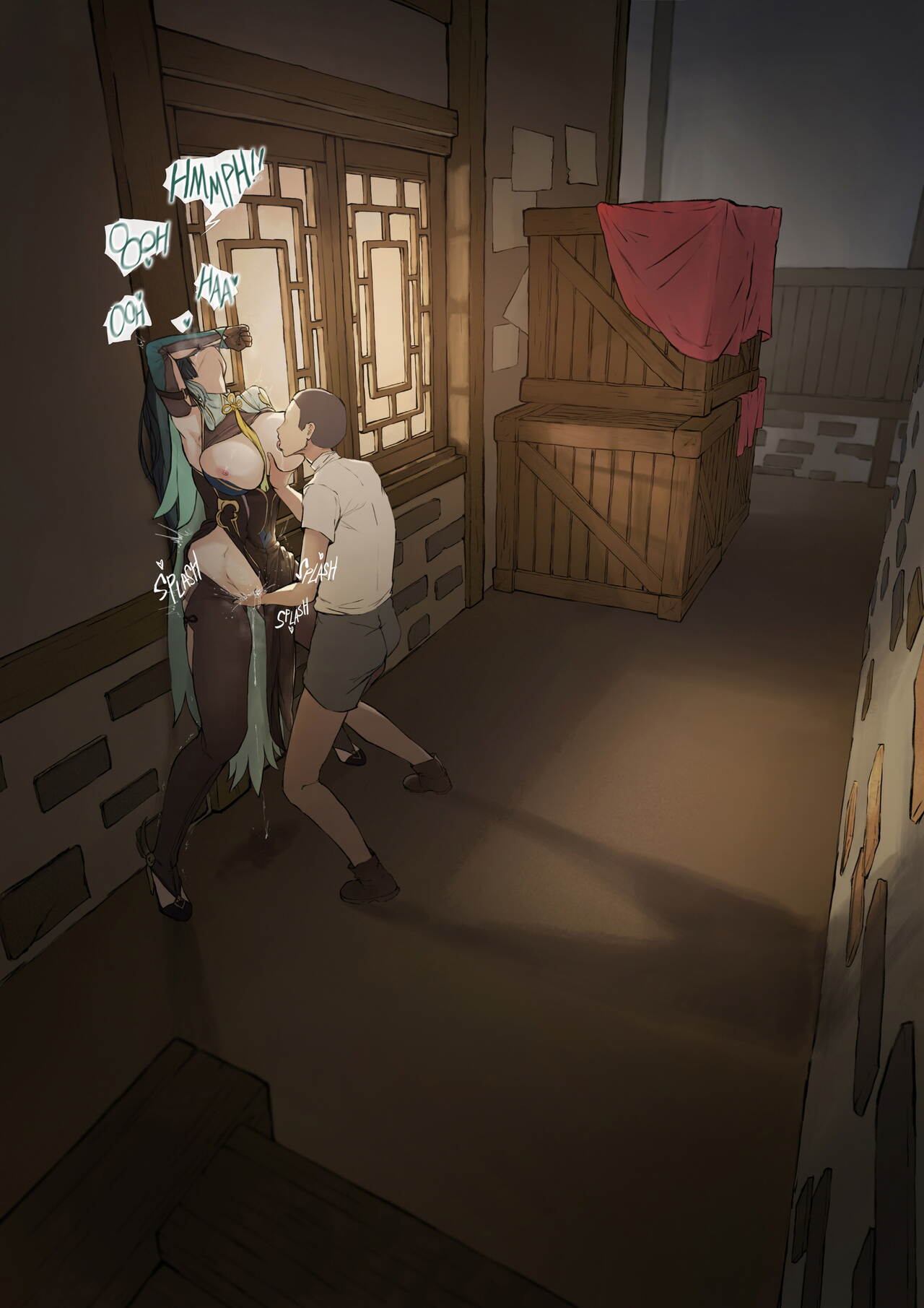 [Frozenspiderlily][Frzspiderlily] Xianyun - Back alley(text) | 閑雲 - 后巷 (Genshin Impact) [无修] [English] image number 17