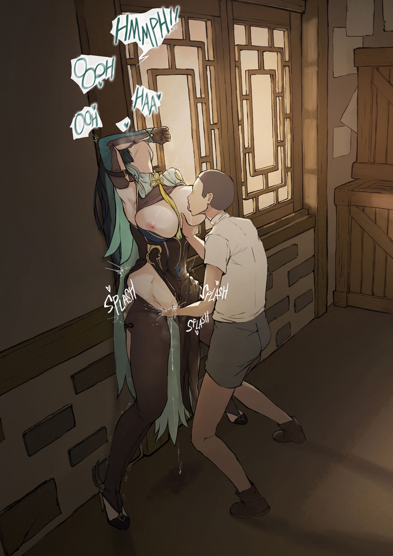 [Frozenspiderlily][Frzspiderlily] Xianyun - Back alley(text) | 閑雲 - 后巷 (Genshin Impact) [无修] [English] image number 24