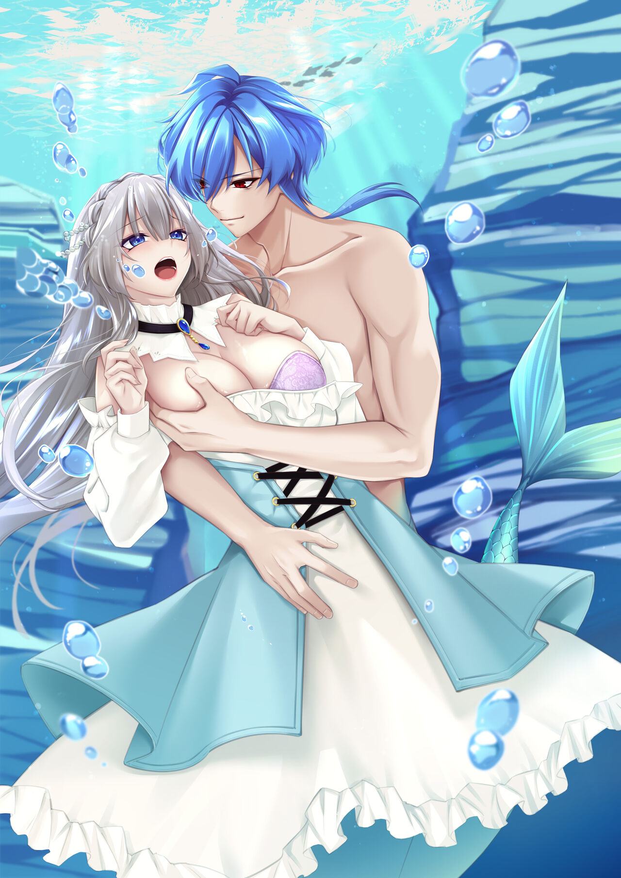 [聖華快楽書店 (エルトリア、鈴月奏、ちょこみんと)] 溺愛の虜～人魚の王に変えられるカラダ～ image number 2