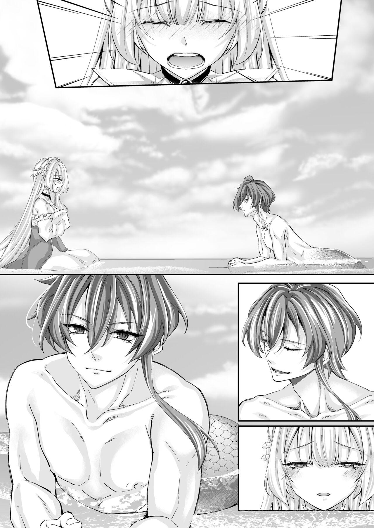 [聖華快楽書店 (エルトリア、鈴月奏、ちょこみんと)] 溺愛の虜～人魚の王に変えられるカラダ～ image number 52