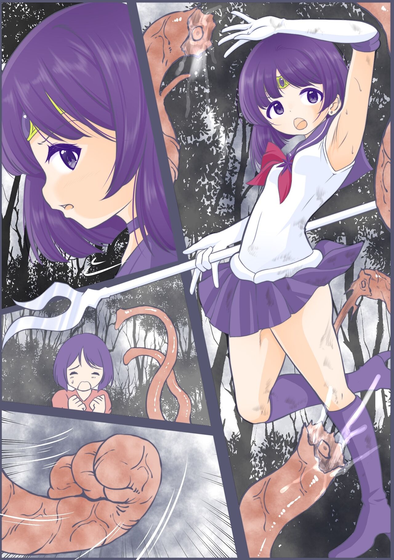 [Youbosi Hikari]Sexy Saturn is punched and an egg is implanted in her vagina. image number 8