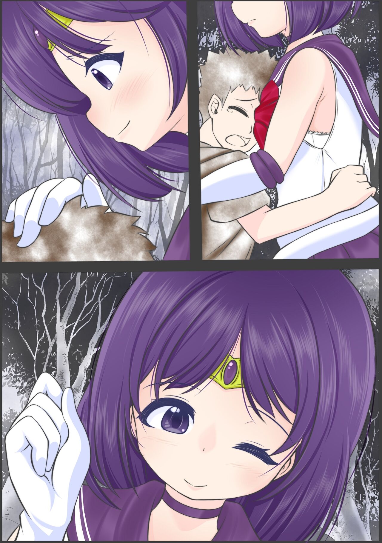 [Youbosi Hikari]Se-Ra Saturn fights against the lewd beast, but is forced to drink a large amount of parasites, is defeated, and is preyed upon. image number 15