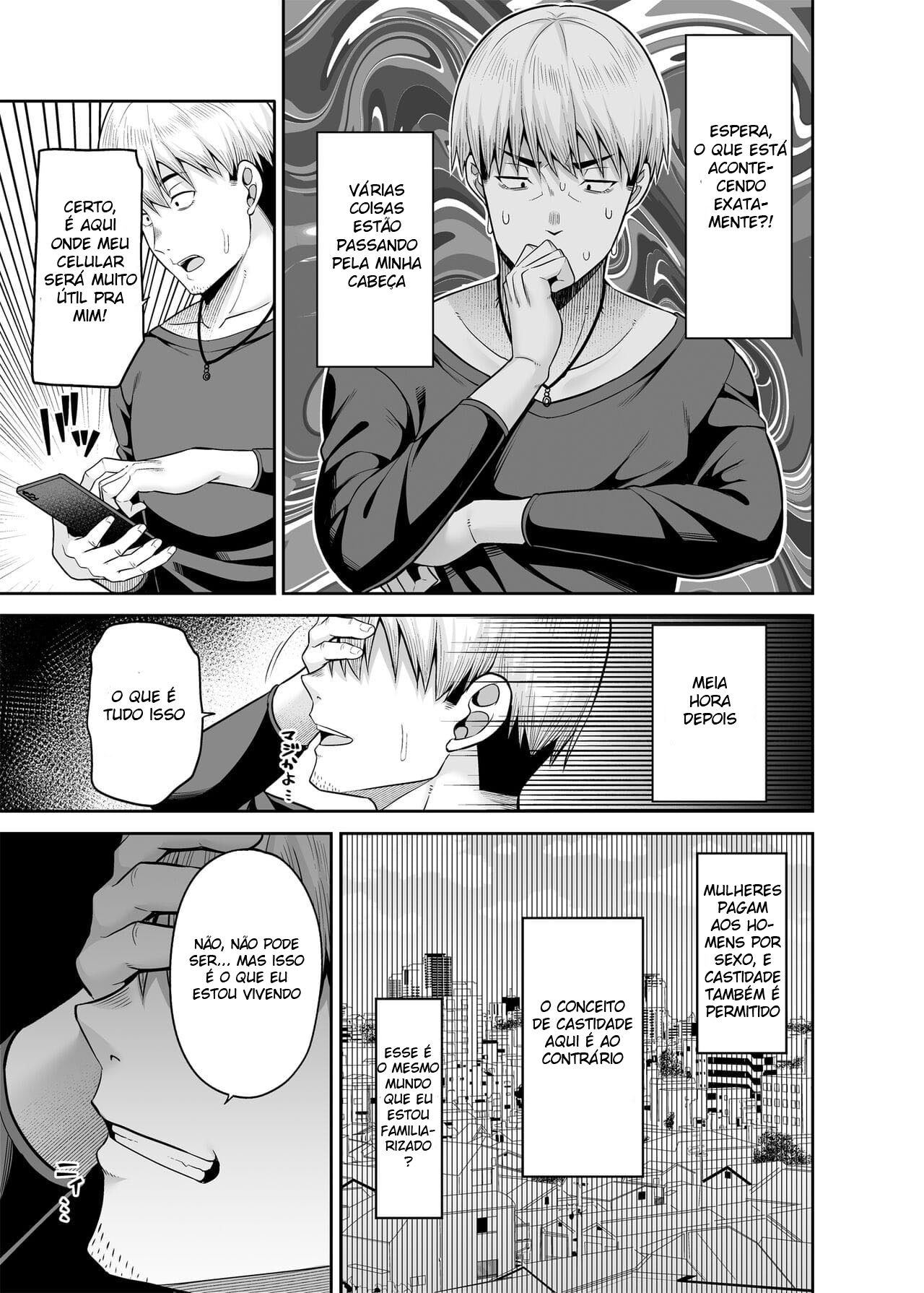 [Fujiya (Nectar)] Gyakuten Enkou ~Ore ga Kawareru Sekai~ | Reversed Compensated Dating ~A World Where I Get Bought~ [Portuguese-BR] imagen número 14