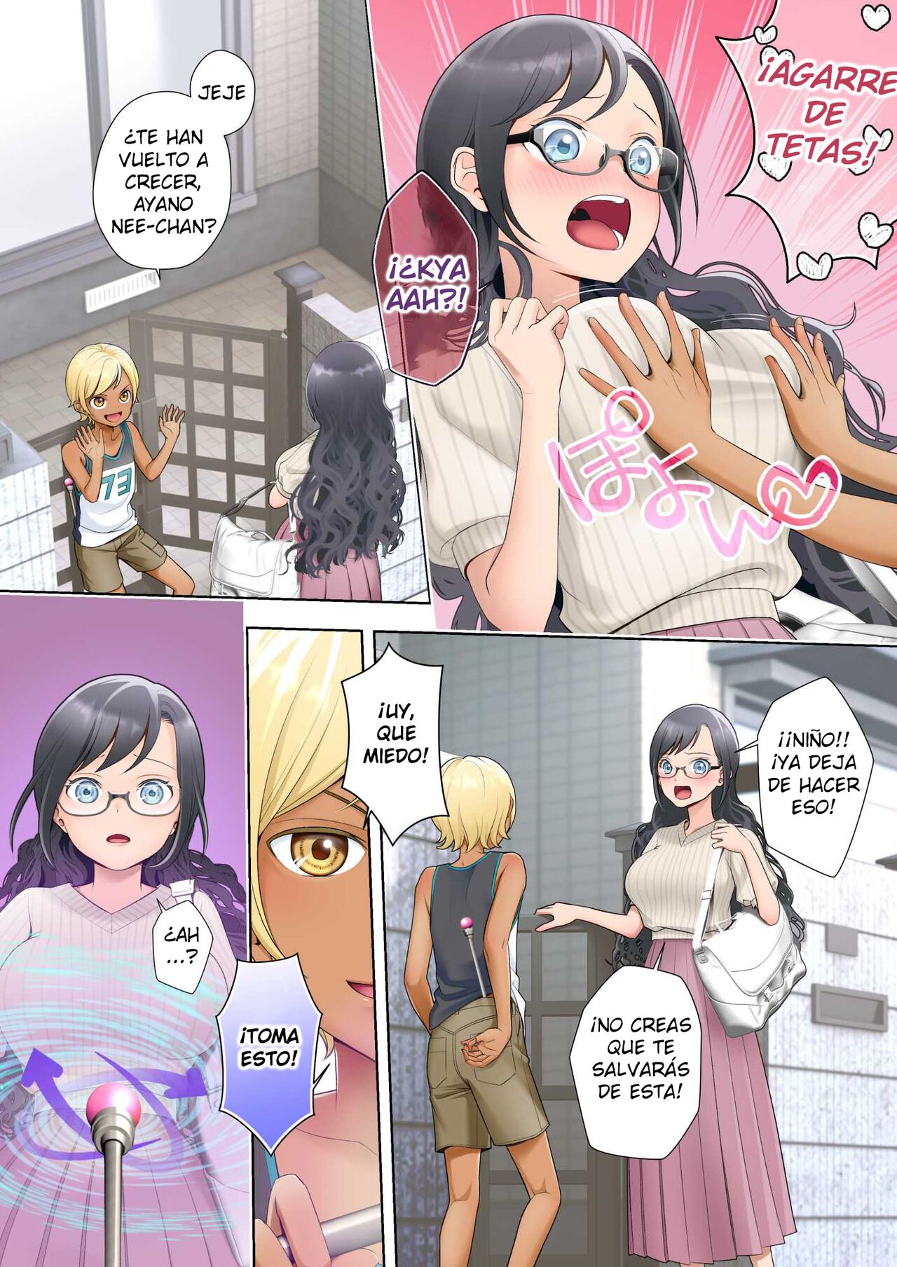 [Hairu Nukemichi (Joushi, Arubento)] Watashi swap Ore ~Kinjo no Sukebena Itazura-kko to Karada o Irekaerareta Watashi~ [Spanish] 画像番号 1