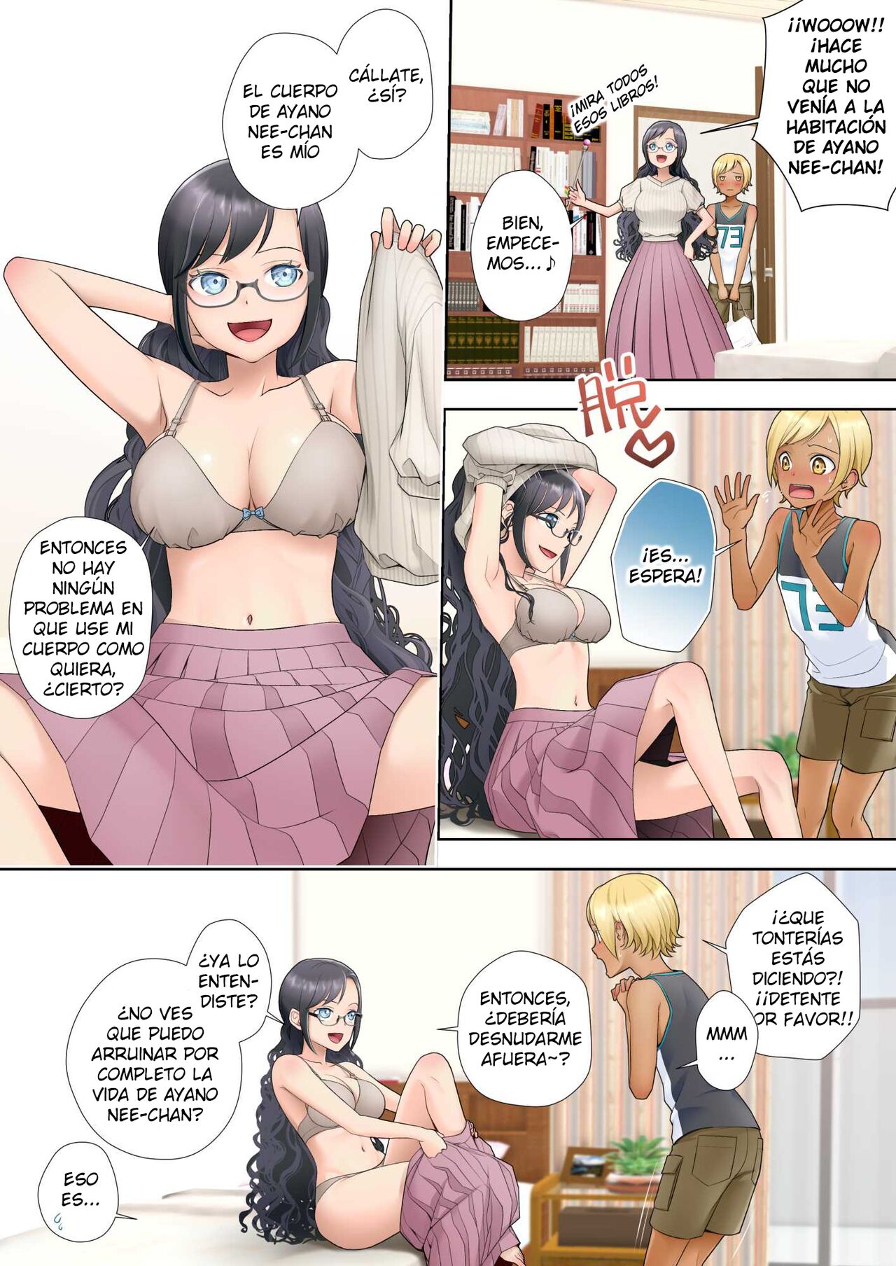 [Hairu Nukemichi (Joushi, Arubento)] Watashi swap Ore ~Kinjo no Sukebena Itazura-kko to Karada o Irekaerareta Watashi~ [Spanish] 画像番号 8
