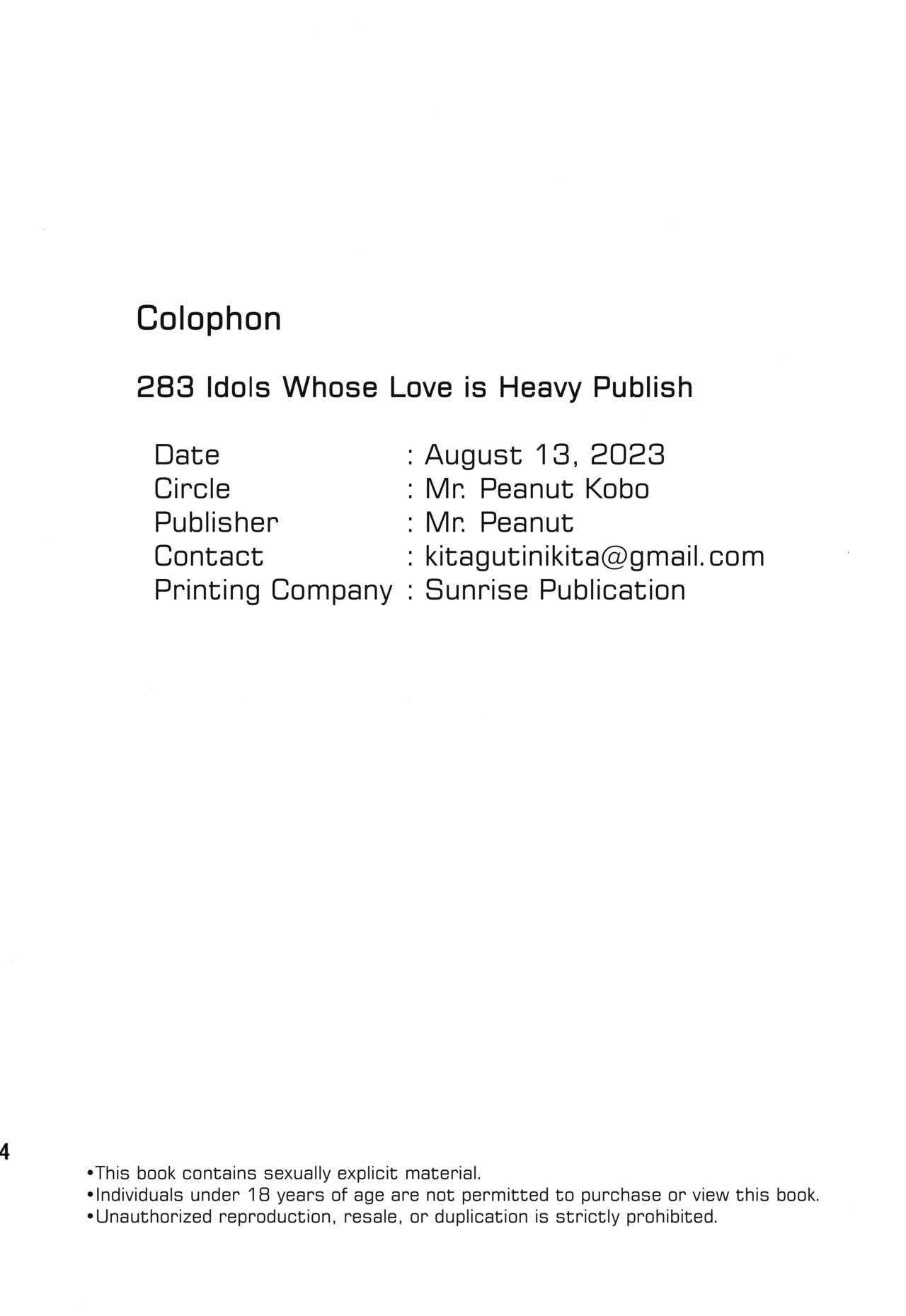 (C102) [Peanuts Koubou (Mr.Peanuts)] Ai ga Omome no 283 Idol - 283 idols whose love is heavy (THE iDOLM@STER: Shiny Colors) [English] [Project Valvrein] 26eme image