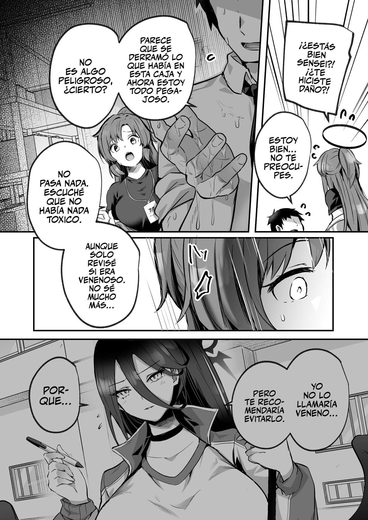 [Kuusou Monochrome (Abi)] Bousou shita Sensei ni Oshitao Sarete SEX Suru Hon (Blue Archive) [Spanish] [Rakuen Translations] [Digital] image number 4