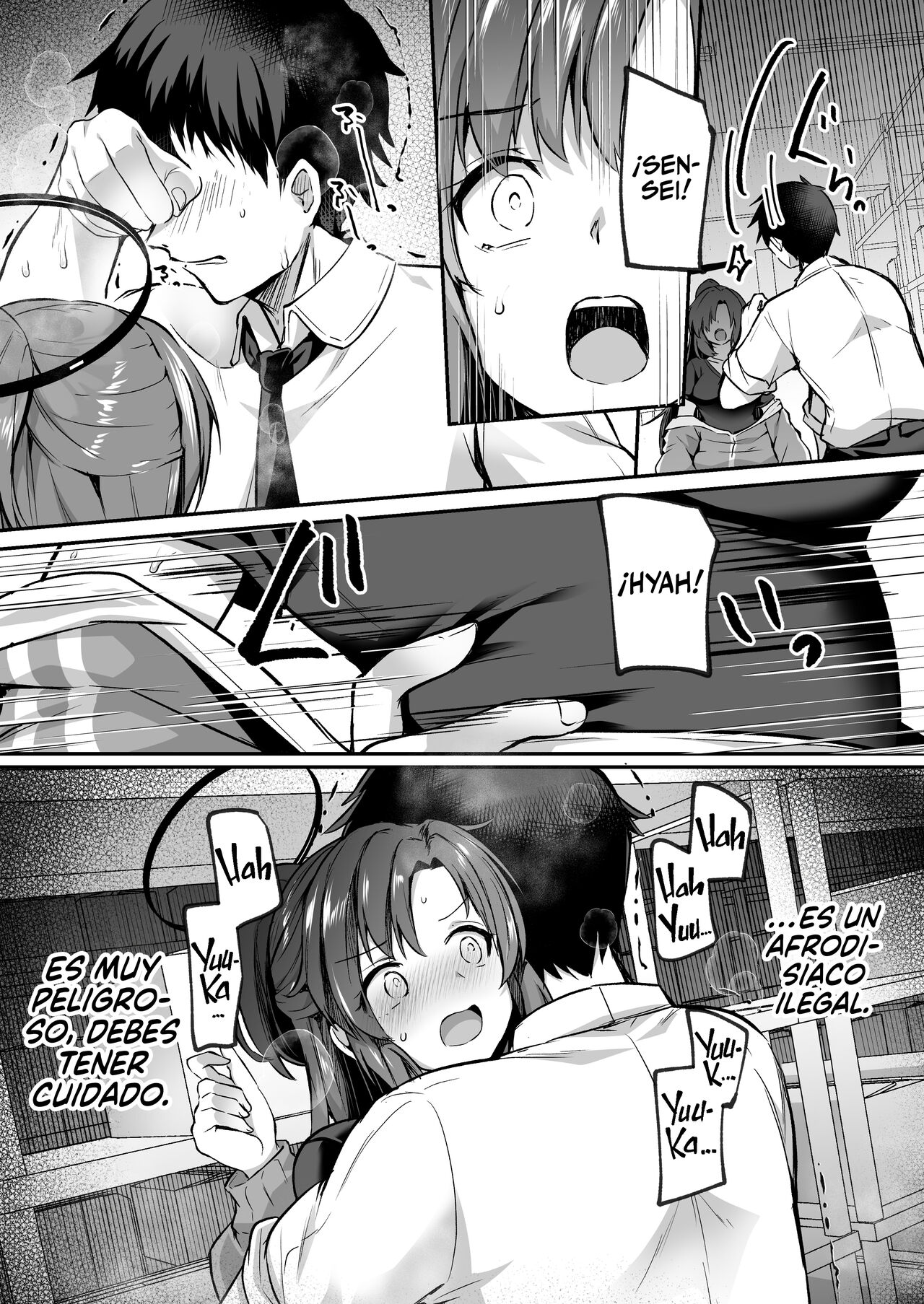 [Kuusou Monochrome (Abi)] Bousou shita Sensei ni Oshitao Sarete SEX Suru Hon (Blue Archive) [Spanish] [Rakuen Translations] [Digital] image number 5