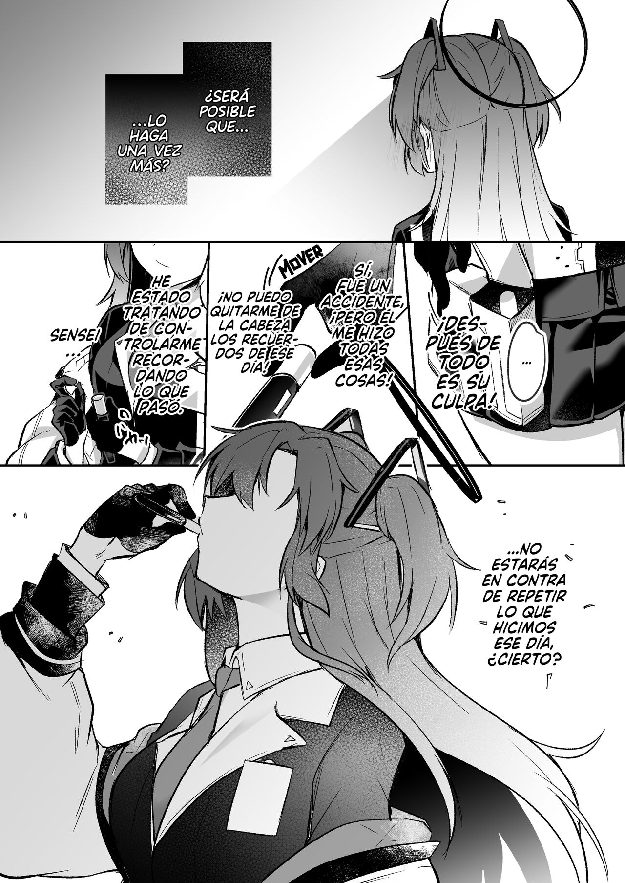 [Kuusou Monochrome (Abi)] Bousou shita Sensei ni Oshitao Sarete SEX Suru Hon (Blue Archive) [Spanish] [Rakuen Translations] [Digital] image number 26