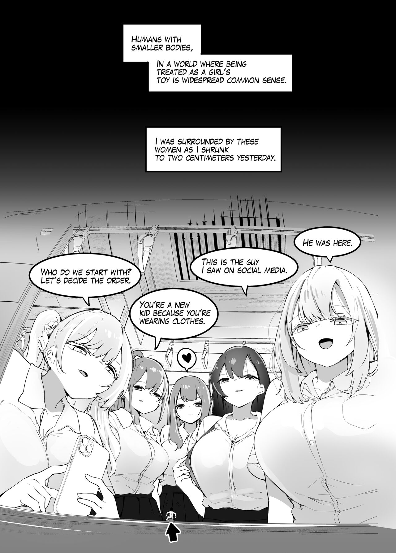 [Marushamo] Surrounded By Girls On The Train [English, Japanese] image number 1