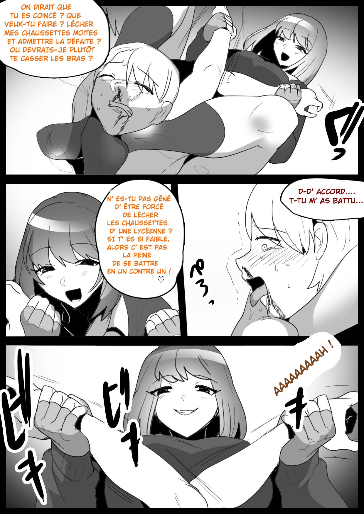 [The Nation of Head Scissors (Toppogi)] - Je suis devenu l'esclave, un vrai punching-ball par deux filles de ma classe qui ont découvert que j'étais masochiste. - [French]-[Censored] image number 17