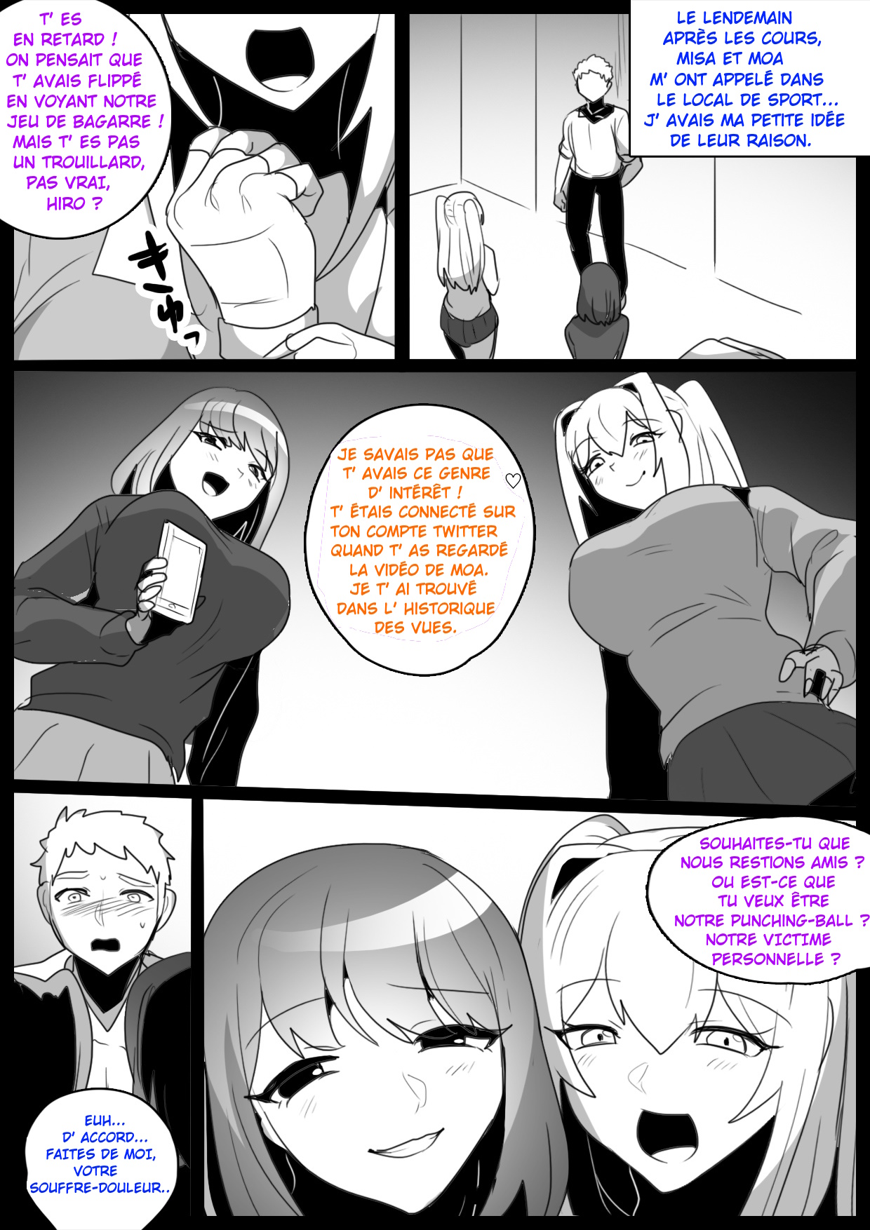 [The Nation of Head Scissors (Toppogi)] - Je suis devenu l'esclave, un vrai punching-ball par deux filles de ma classe qui ont découvert que j'étais masochiste. - [French]-[Censored] image number 19