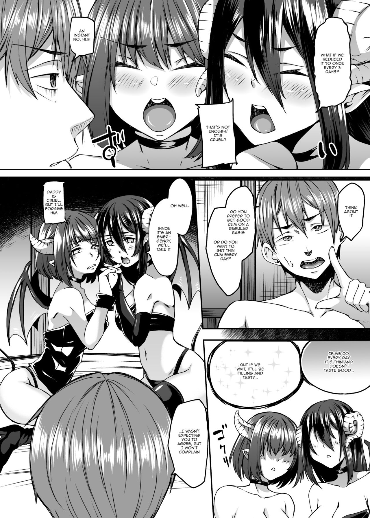 [Hakukoukai (Shiramizu Mizuchi)] Haitatsusaki ni wa Kuufuku no Succubus Zuma ga Ite. | At my Destination There was a Hungry Succubus Wife [English] {Doujins.com} image number 3