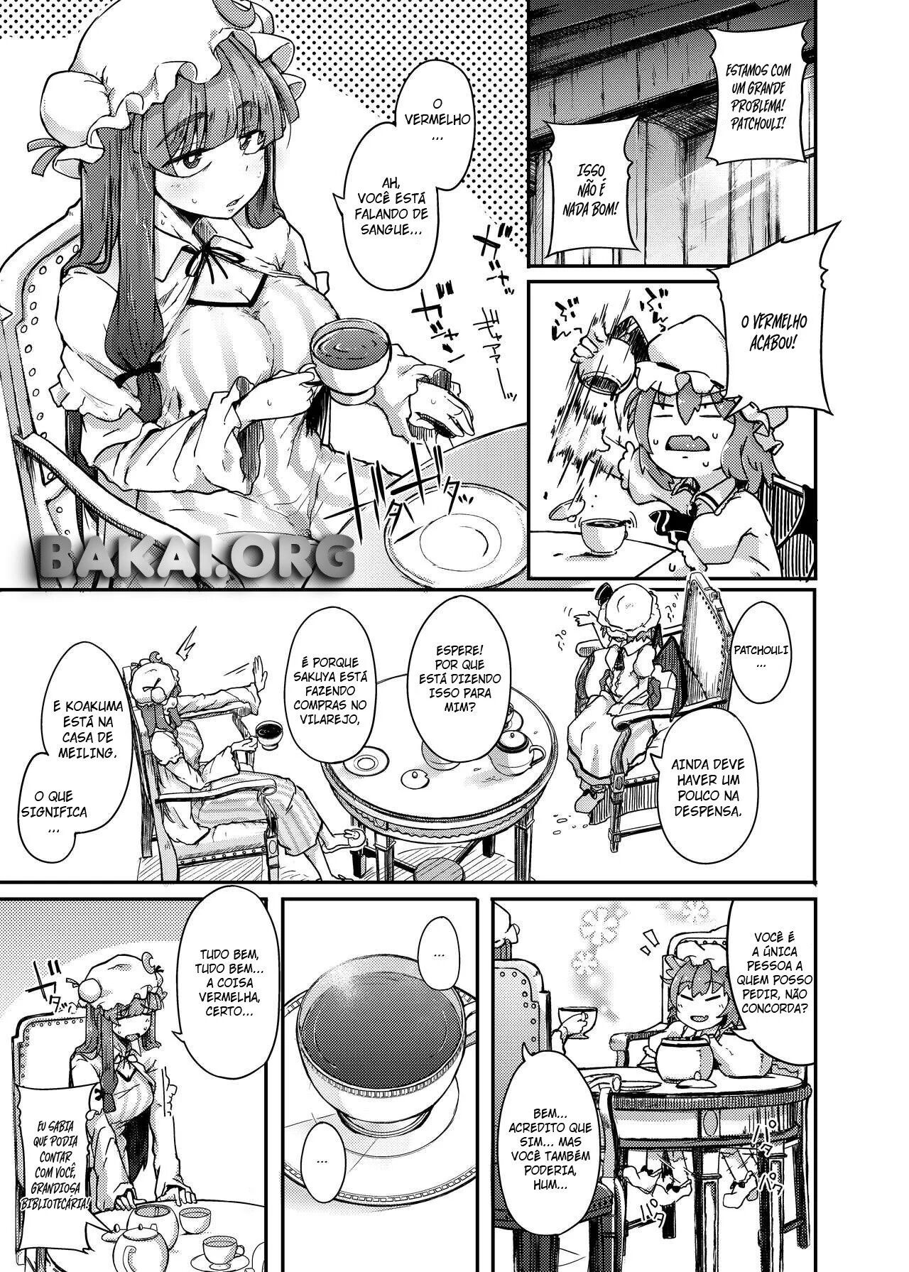 [Jikahatsudensho (flanvia)] Ana to Muttsuri Dosukebe Daitoshokan (Touhou Project) [pt-BR] [Bakai.org] [Digital] numero di immagine  3