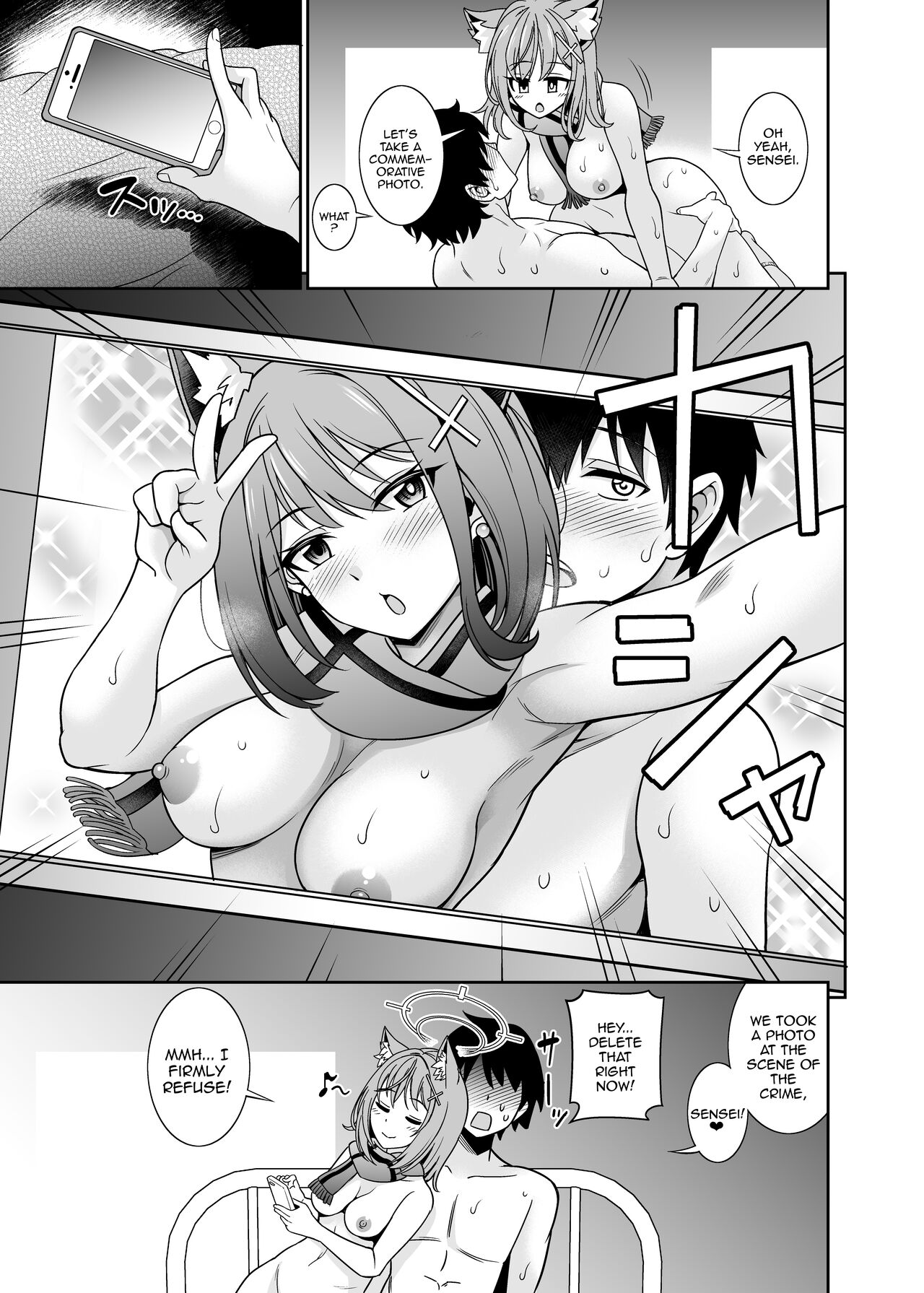 [Kurokoya (Shikigami Kuroko)] Mn... Ima Nuite Ageru ne Sensei | Mm.., I'll Get You Off Right Now, Sensei (Blue Archive) [English] {Doujins.com} [Digital] image number 23