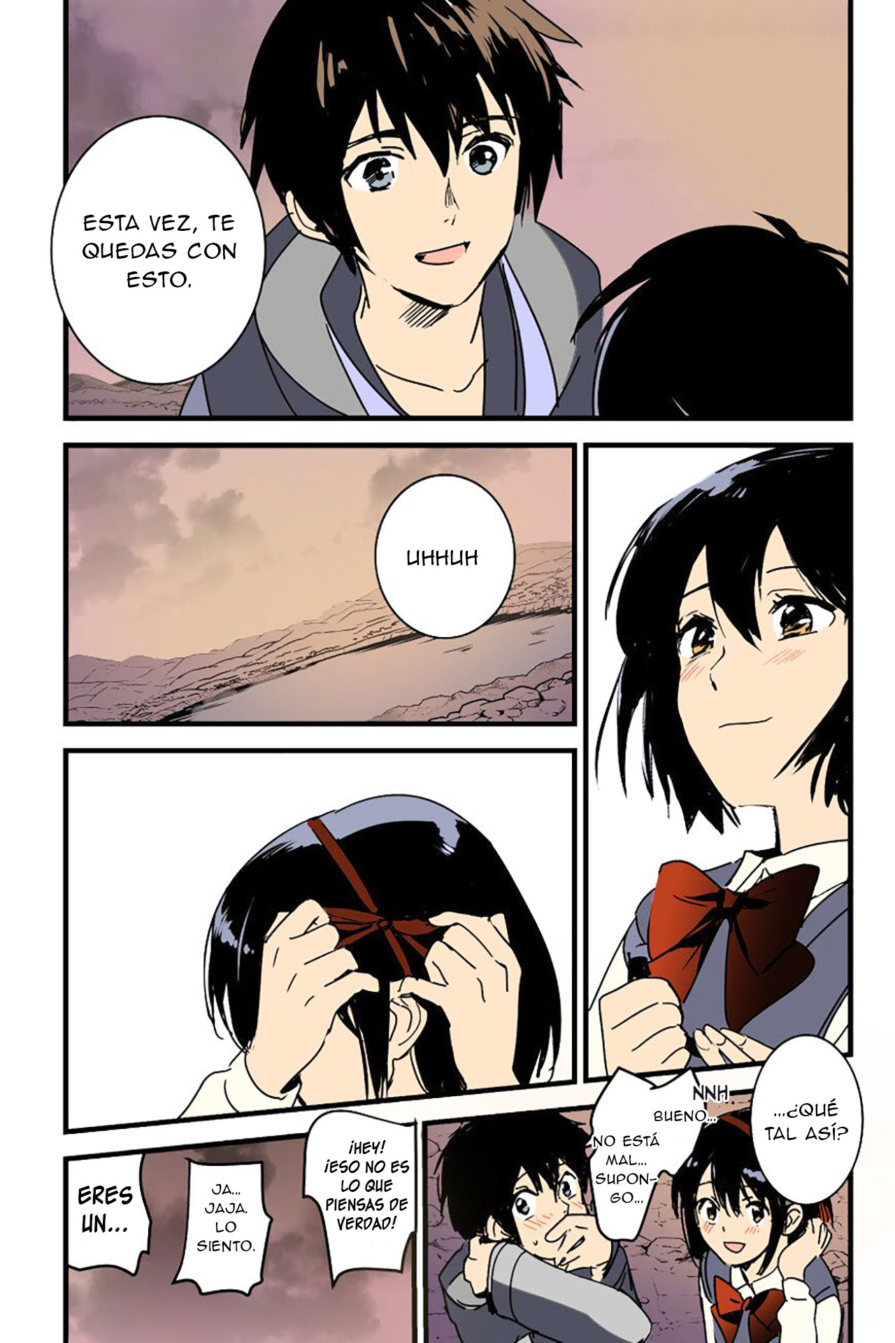 (SC2017 Winter) [Syukurin] Mitsuha ~Netorare~ (Kimi no Na wa.) [Spanish] [New Scan Doujin] [Colorized] image number 3