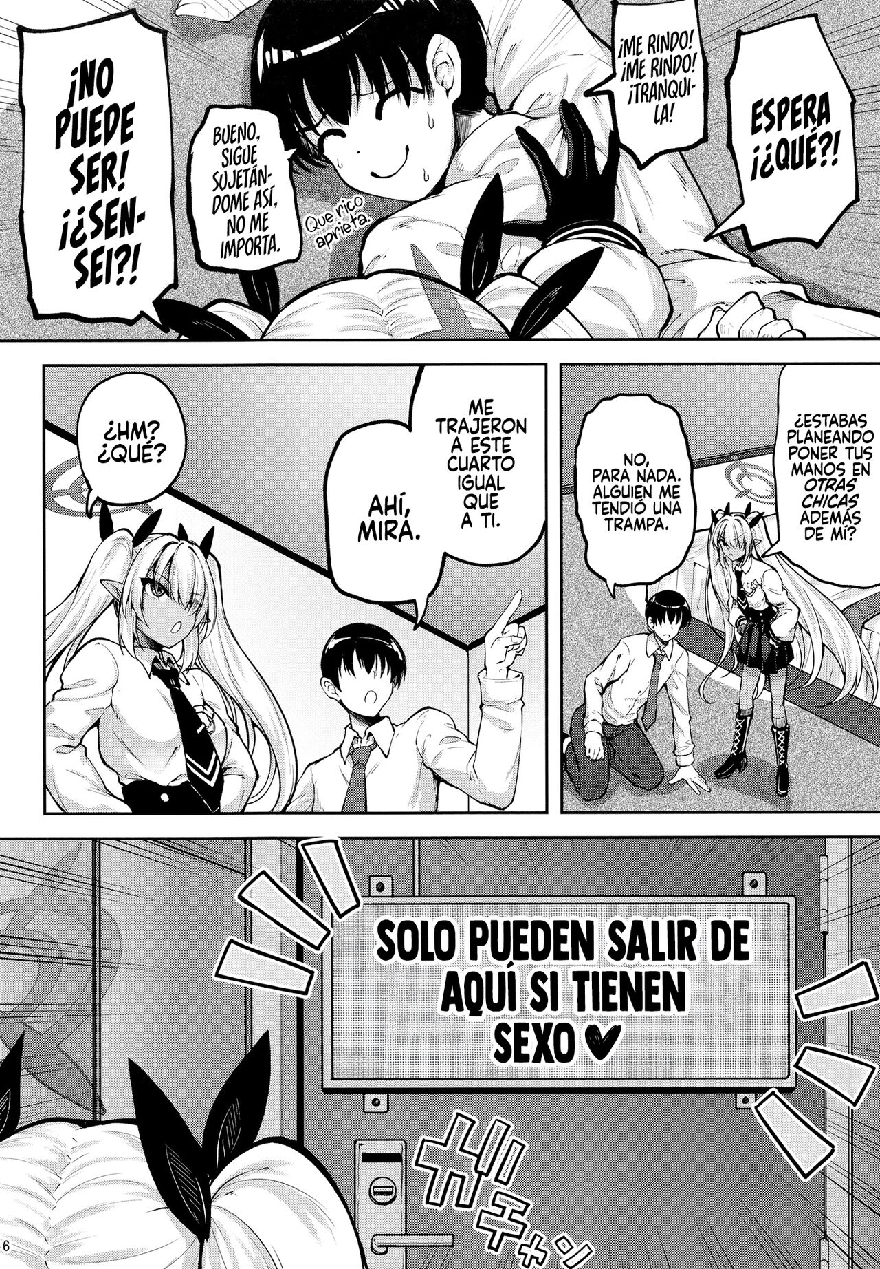 [Mugen@WORKS (Akiduki Akina)] Iori to ×× Shinai to Derenai Heya (Blue Archive) [Spanish] [Rakuen Translations] [Digital] изображение № 6