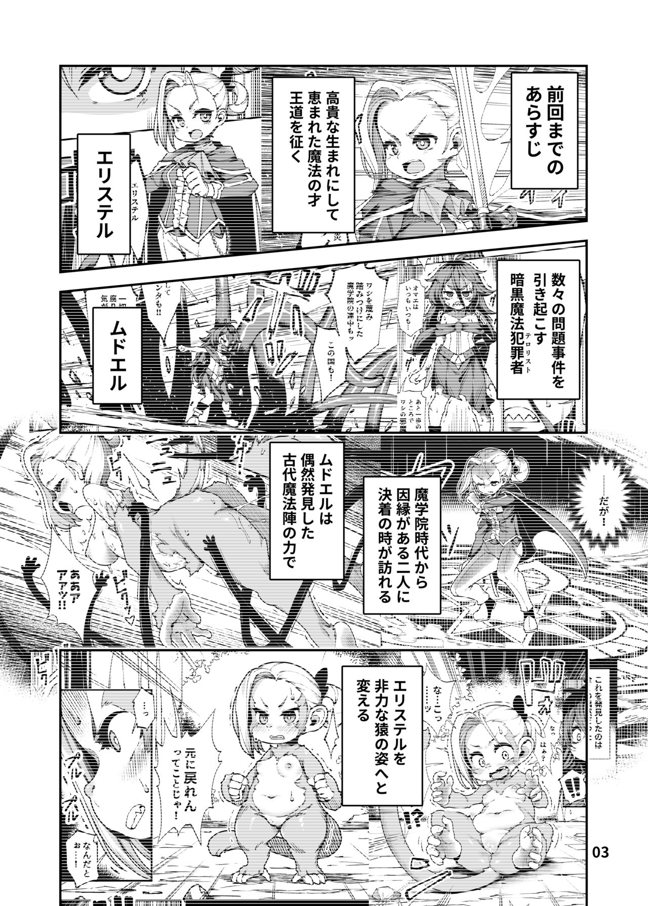 [Nanamehan (Hansharu)] Seima Kishi Eris ~Zako Saru-ka no Noroi~ Kohen [Digital] image number 3