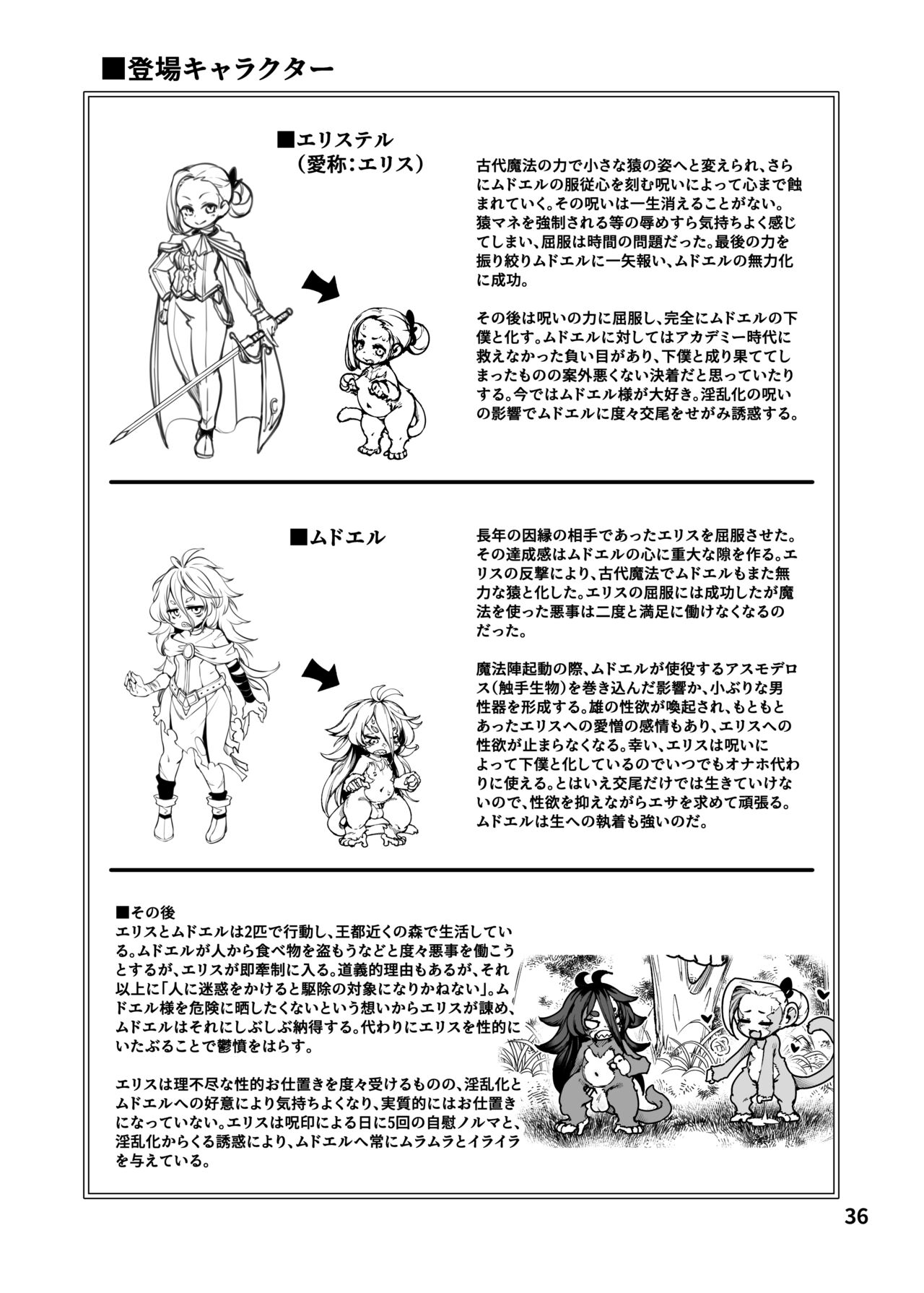 [Nanamehan (Hansharu)] Seima Kishi Eris ~Zako Saru-ka no Noroi~ Kohen [Digital] image number 36