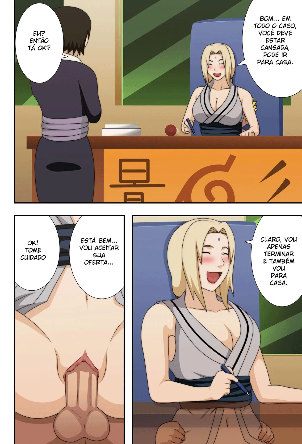 Naruho-Dou Naruto e Tsunade Kyonyuu No Ninja Chichikage  BigBreast Ninja  portuguese image number 25