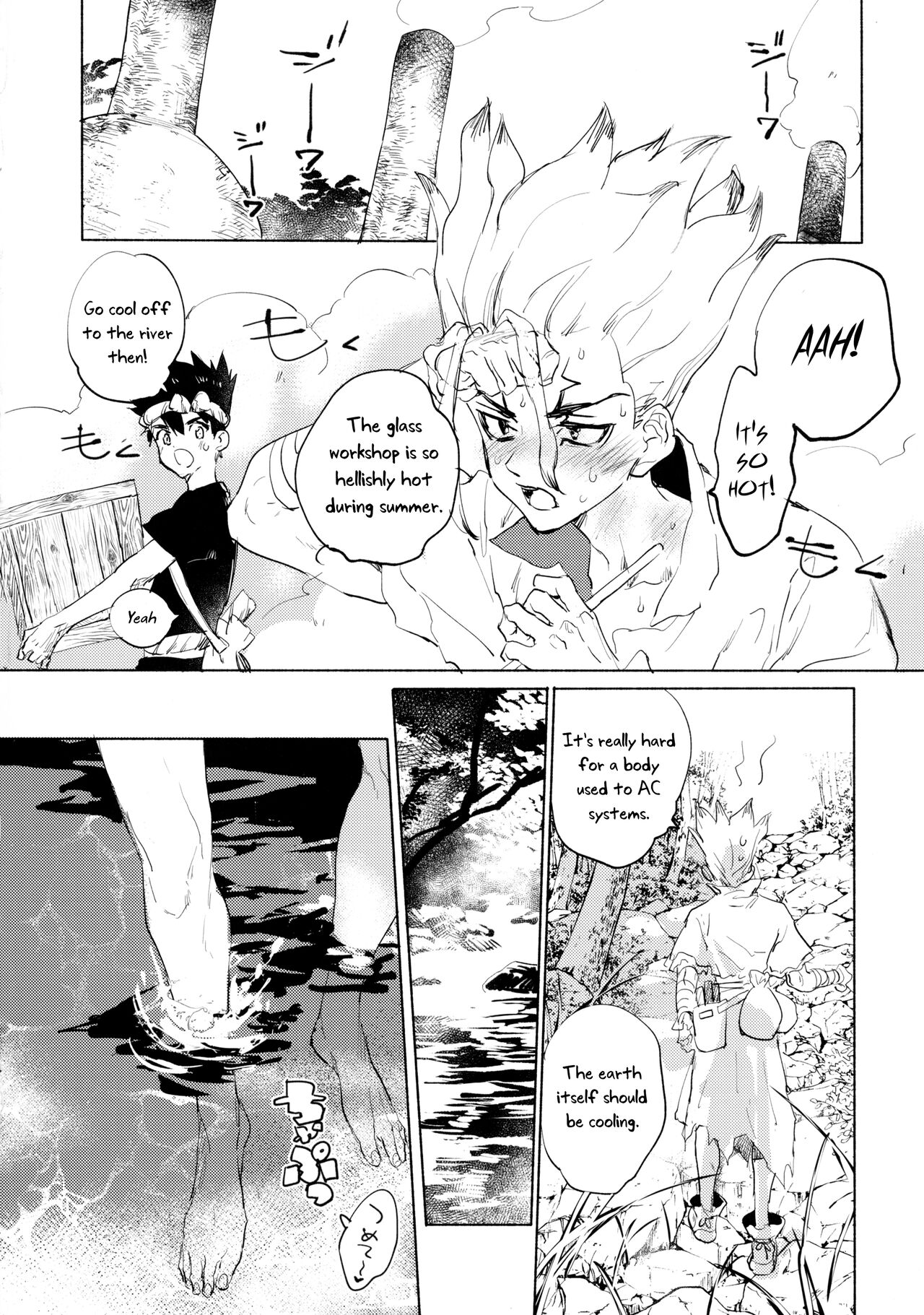 (The ROCK 2) [tcnc (Serizawa Nae)] Sekki Sekai de Mabushii Natsu (Dr. STONE) [English] [Uncle Bane] image number 13