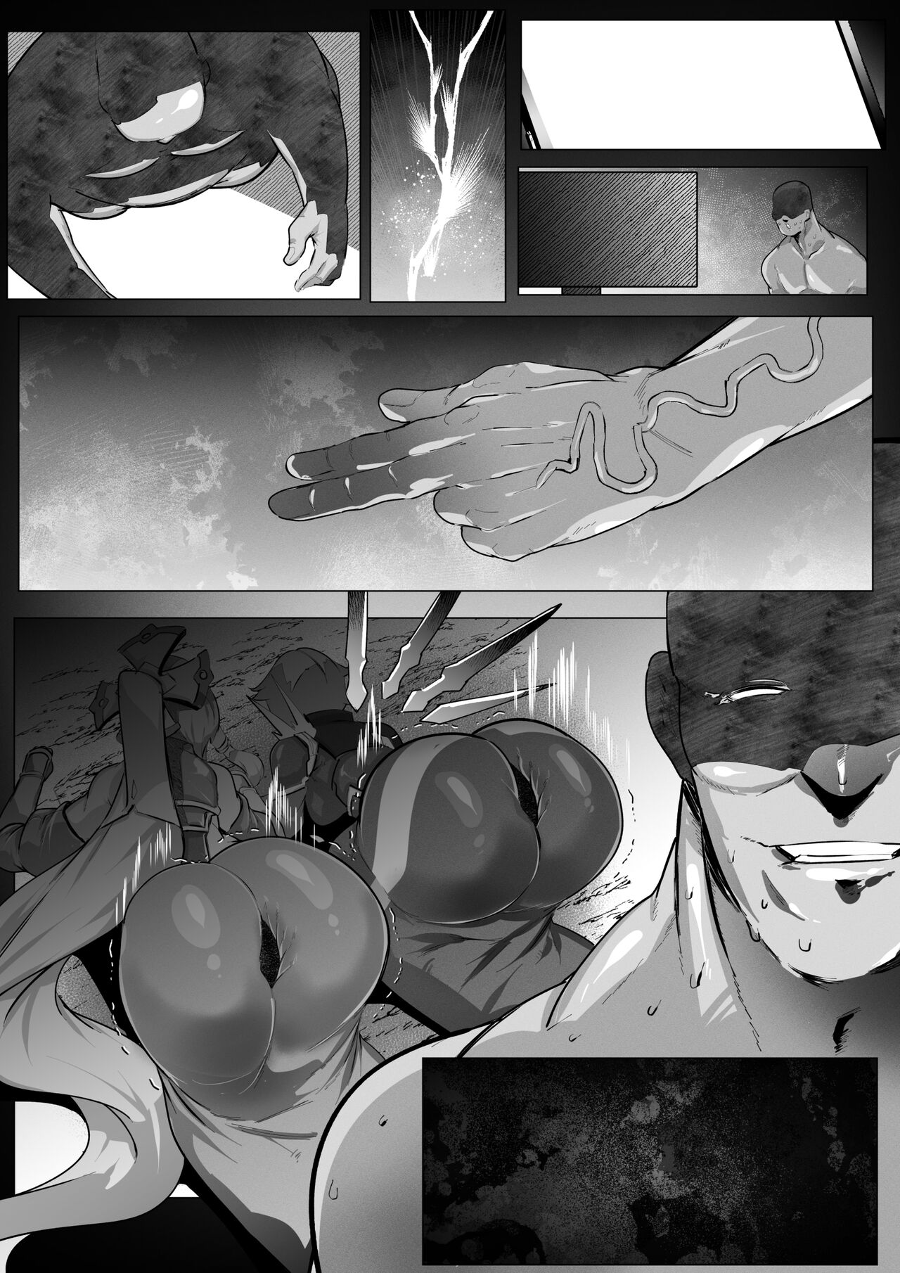 [Mr.way] SAOアスナ、リーファ、シノンがおじさんにカンチョーされる話 (ソードアート・オンライン) 画像番号 9