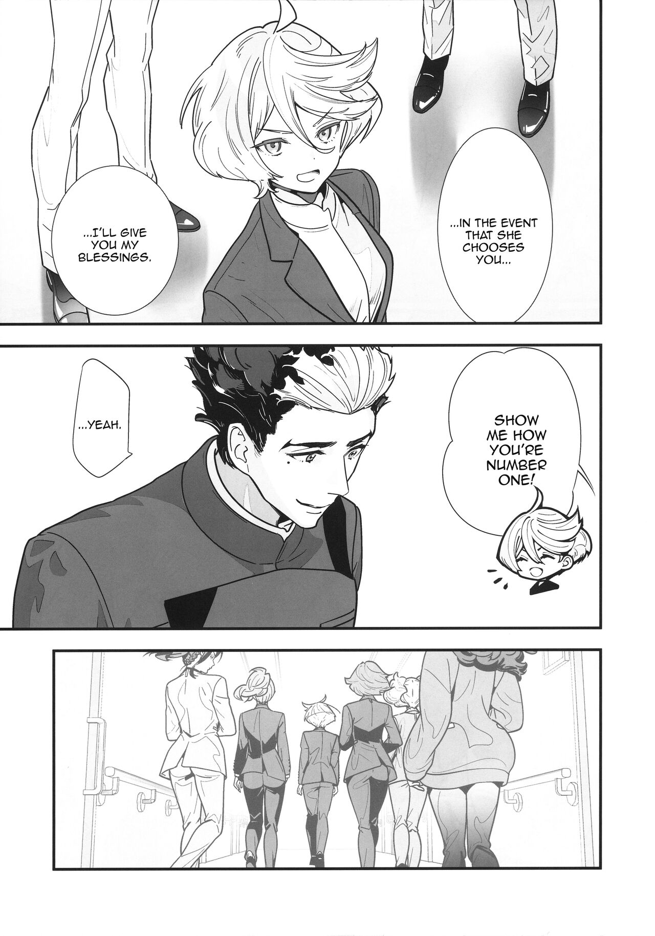 [Renai Mangaka (Naruse Hirofumi)] Shukufuku Sareru Happy End /  Buildup Is Important To Get To That Blessed Happy End, Isn't It? (Gundam TWFM) [English] {Doujins.com} изображение № 8