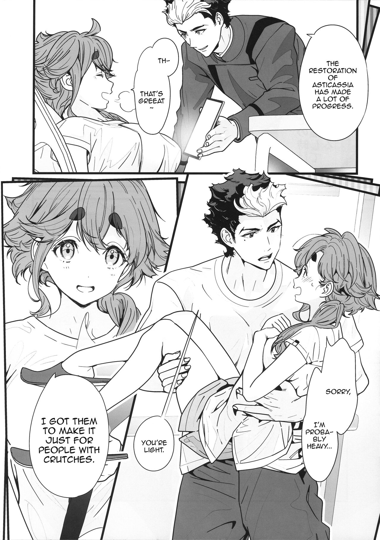[Renai Mangaka (Naruse Hirofumi)] Shukufuku Sareru Happy End /  Buildup Is Important To Get To That Blessed Happy End, Isn't It? (Gundam TWFM) [English] {Doujins.com} изображение № 9