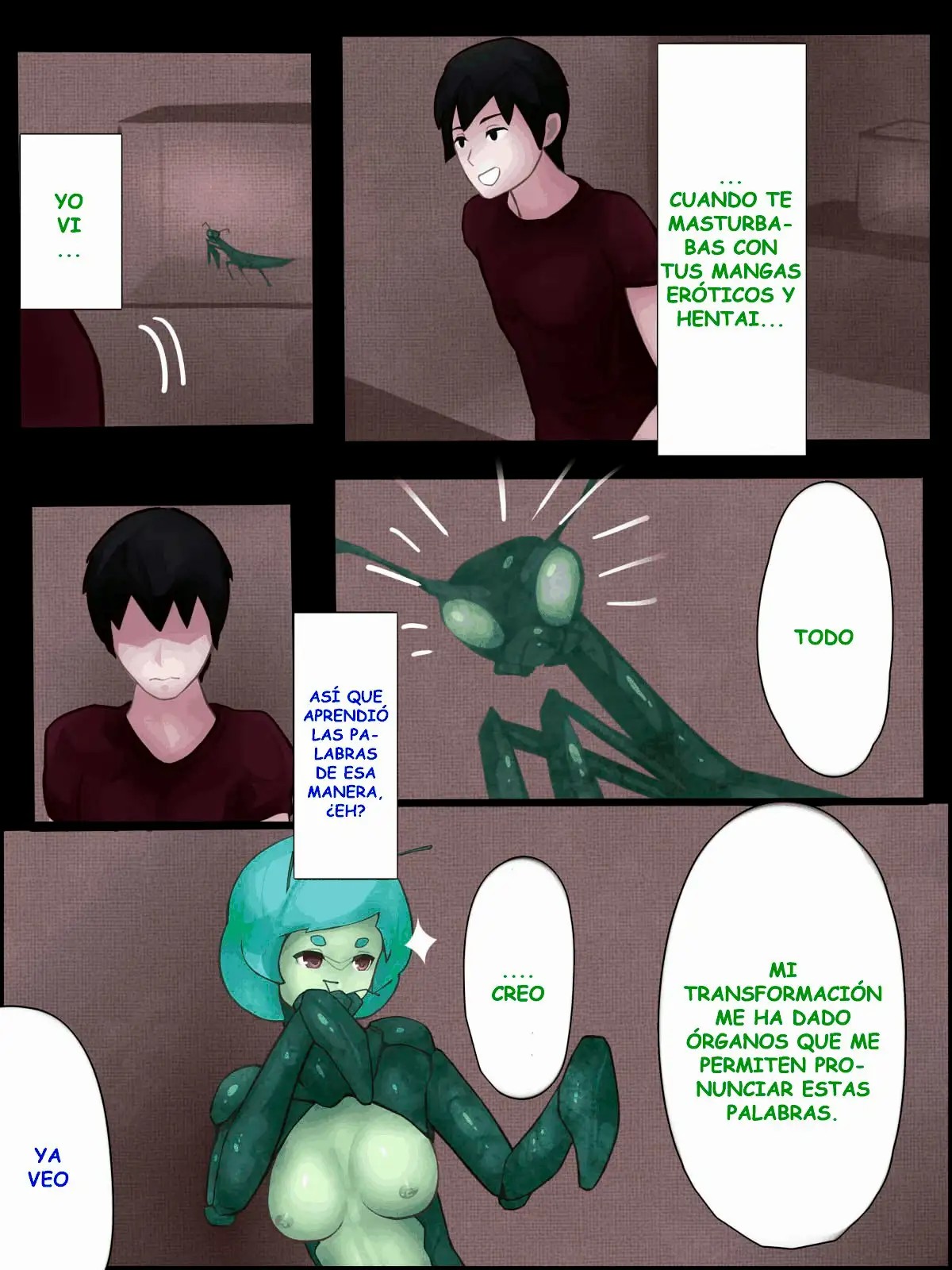 [Bird Joke] Sex with Mantis Girl -Report of Humanizer Virus Infection-  [Spanish] [UnpocodeH] image number 19