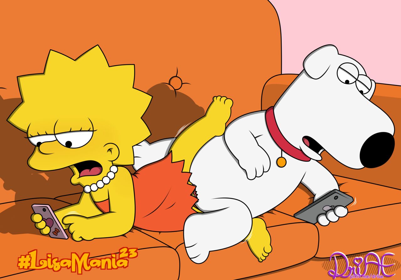 Lisa & Brian in the sofa (Simpsons x Family Guy porn) Lisamania image number 1