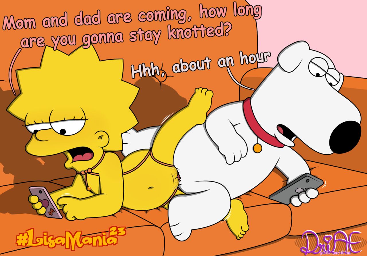 Lisa & Brian in the sofa (Simpsons x Family Guy porn) Lisamania image number 4