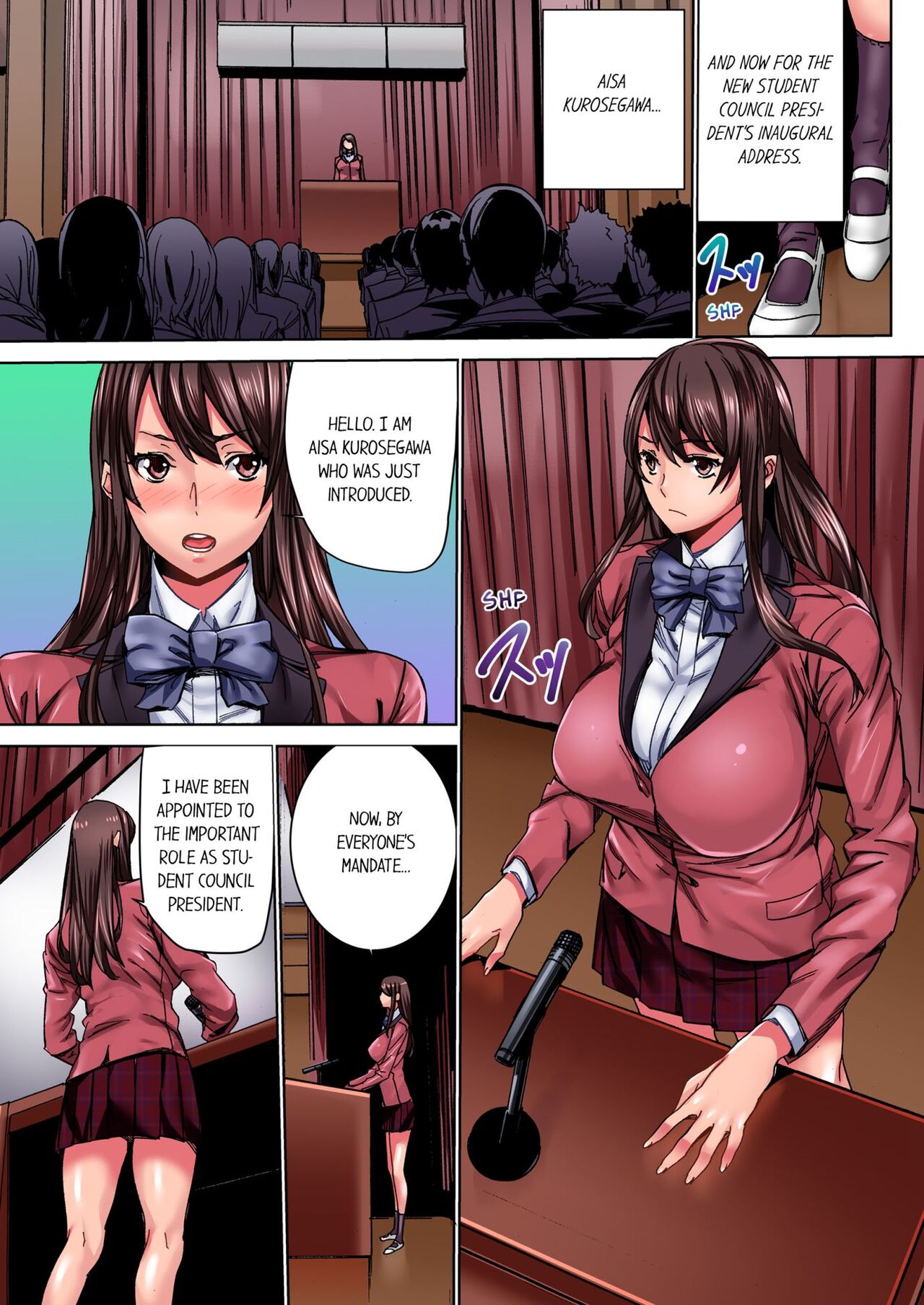 [OUMA] IKUu!! Zenkou Seito no Mae de Koukai Zecchou-saserareta JK no Matsuro 1 | Cumming in Front of the Entire Student Body 1 [English] image number 12