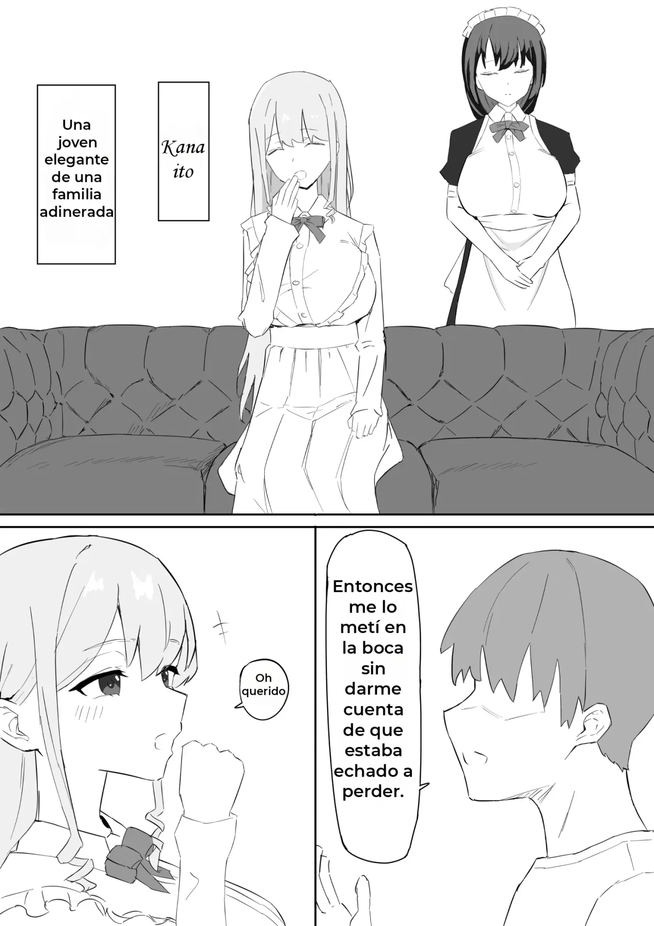 [Muripoyo] Ojou-sama to Maid o Iinazuke ni Torarete Okobore Ecchi suru Hanashi | La Historia sobre una Joven y su Sirvienta [Spanish] [Hope] imagen número 2