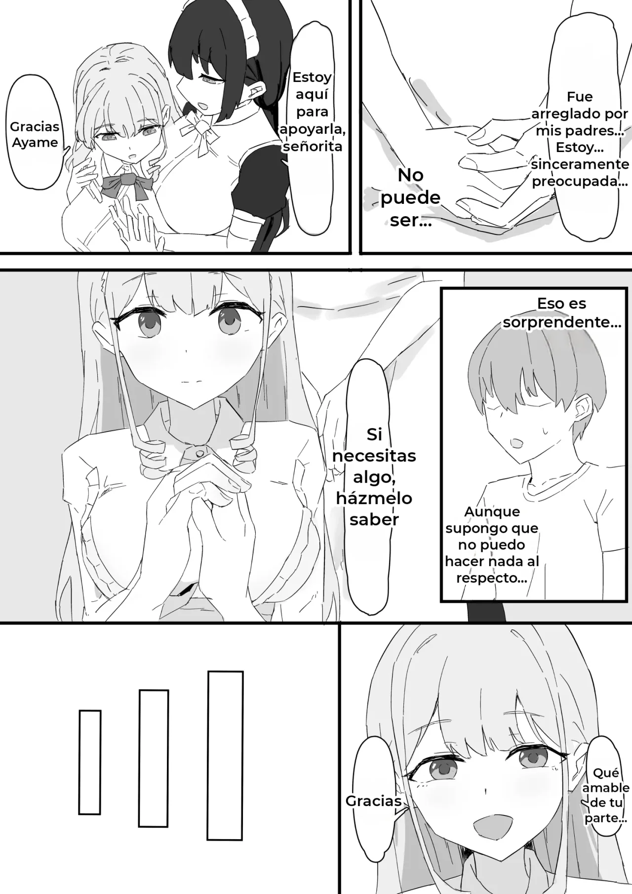 [Muripoyo] Ojou-sama to Maid o Iinazuke ni Torarete Okobore Ecchi suru Hanashi | La Historia sobre una Joven y su Sirvienta [Spanish] [Hope] imagen número 6