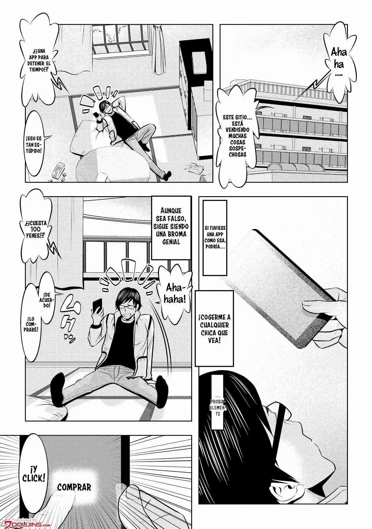 [Wakino Keibun] Muteki ☆ Jikan Teishi Appli! ~Ore no Tokunou Milk o Buchikomu ze!~ [Spanish] 2eme image