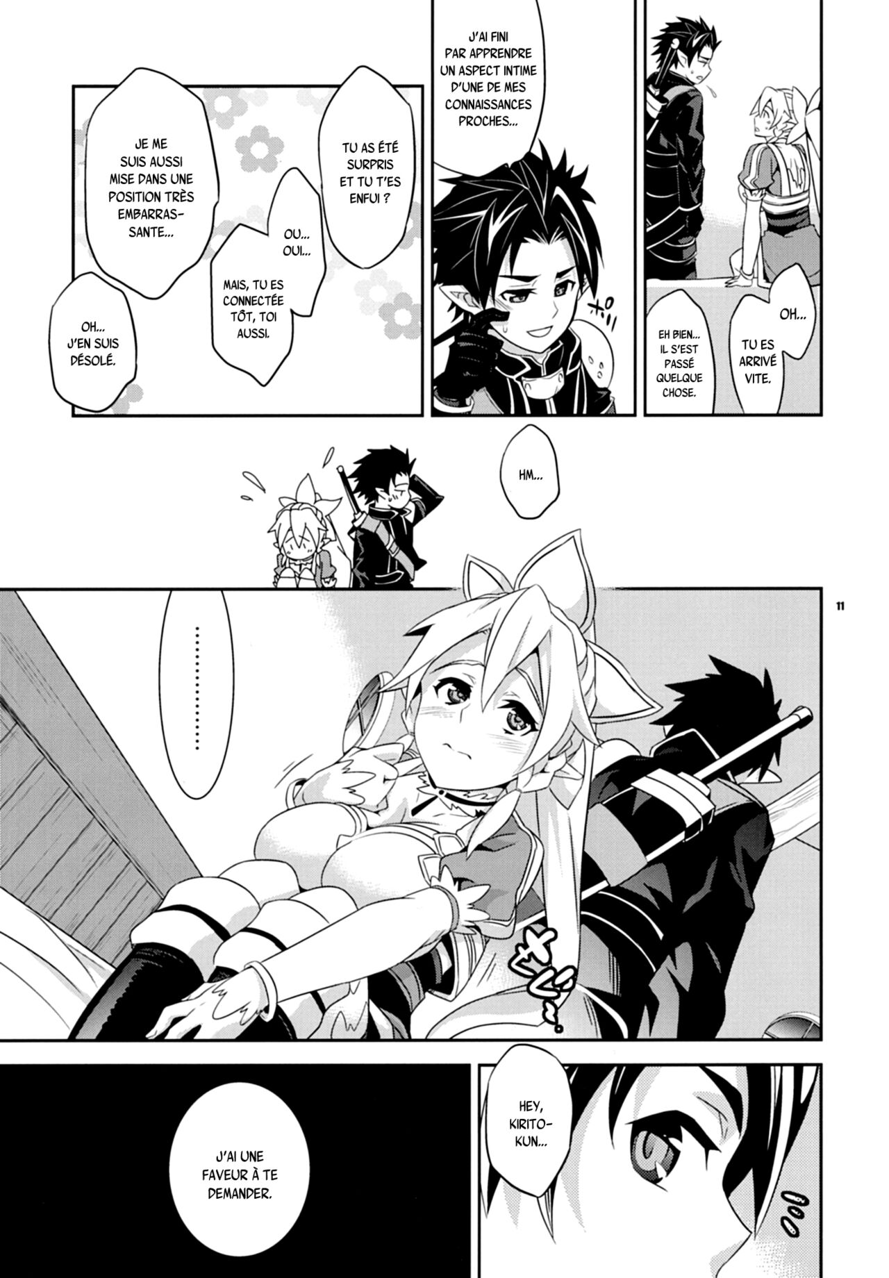 (C83) [Crazy9 (Ichitaka)] C9-03 Suguha to Lyfa to Oniichan no Shiawase Kazoku Keikaku (Sword Art Online) [French] {SAXtrad} image number 10