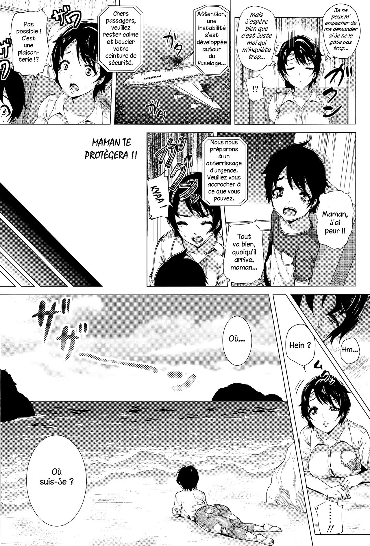 [Yokkora] Mama to Boku to Mujintou | Mommy and me and the uninhabited island (COMIC Masyo 2015-09) [French] [Excavateur] image number 2
