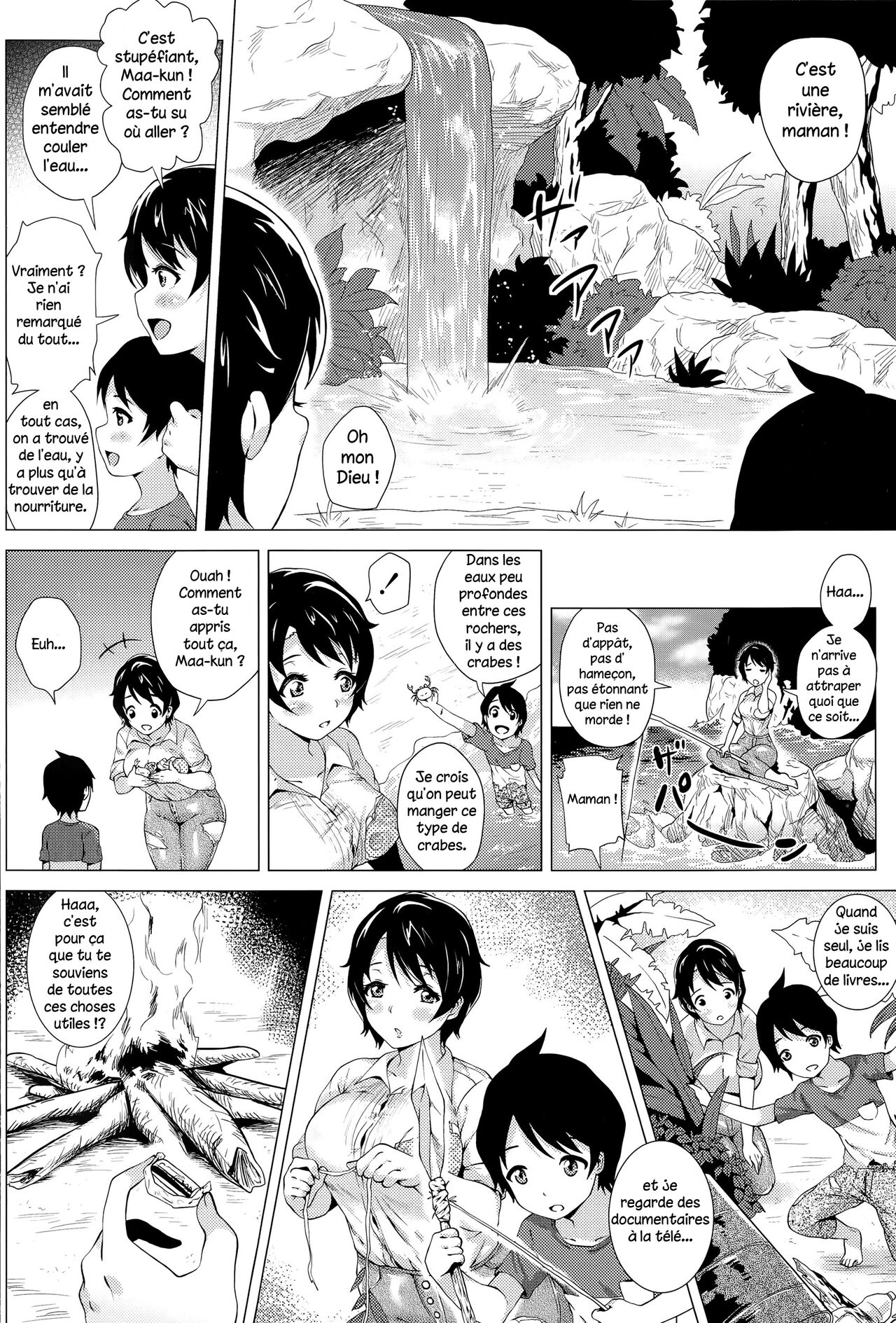 [Yokkora] Mama to Boku to Mujintou | Mommy and me and the uninhabited island (COMIC Masyo 2015-09) [French] [Excavateur] image number 4