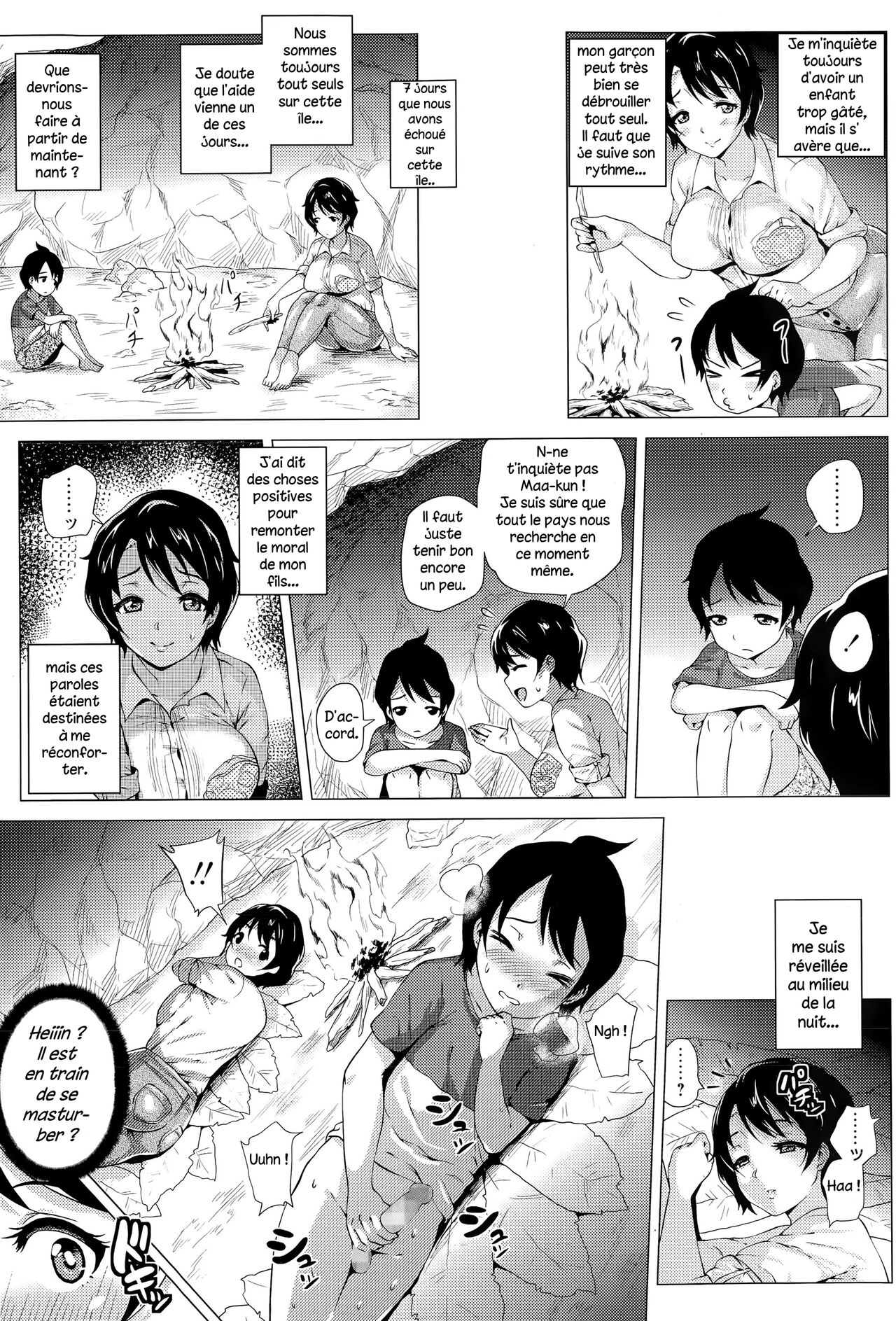 [Yokkora] Mama to Boku to Mujintou | Mommy and me and the uninhabited island (COMIC Masyo 2015-09) [French] [Excavateur] image number 5