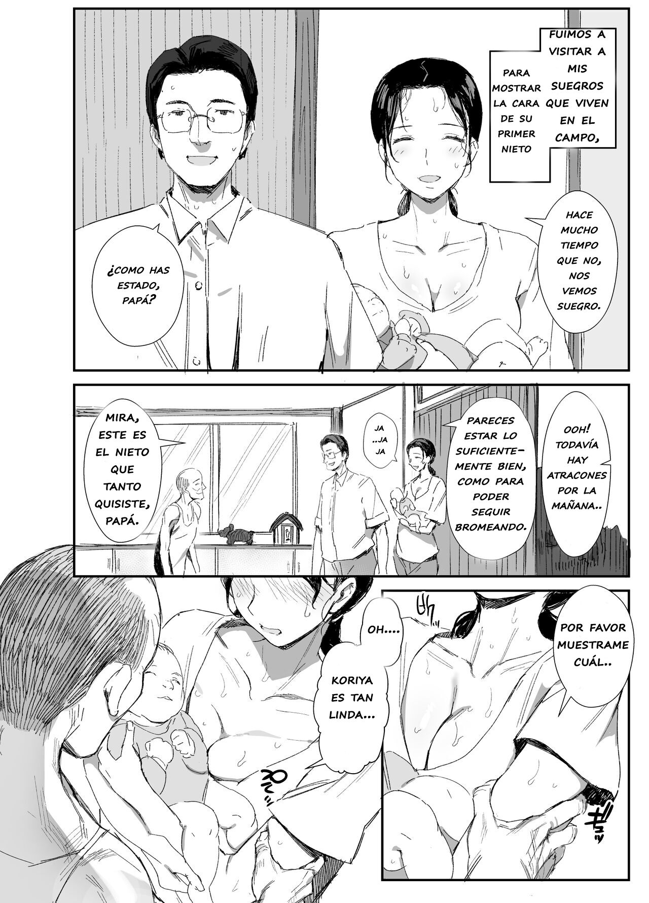 [Dynamic Mom (Onodera)] Inaka ni Sumu Dosukebe Gifu to Kosodate Yome [Spanish] [Pajerosxnx] [Digital] image number 3