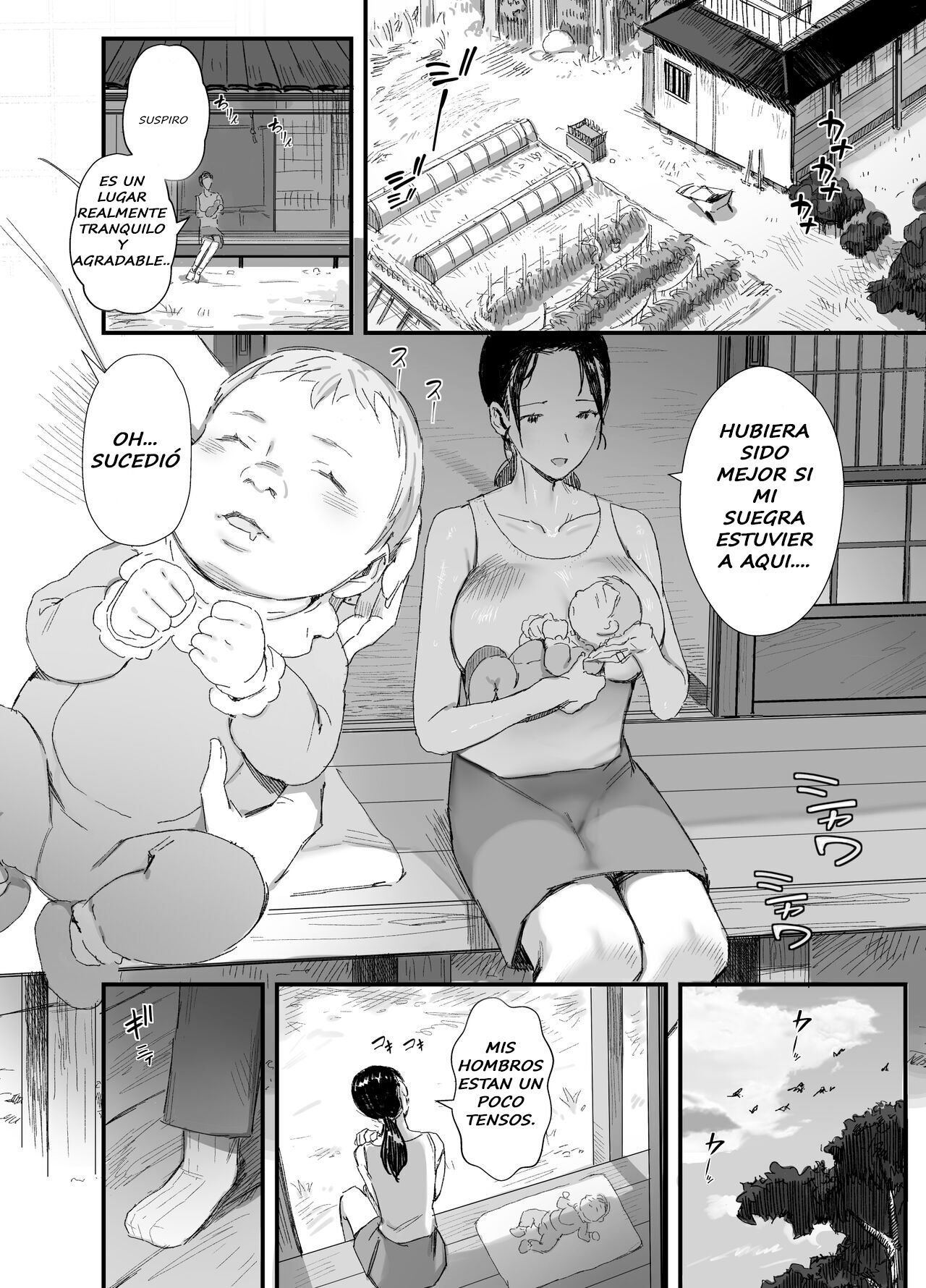 [Dynamic Mom (Onodera)] Inaka ni Sumu Dosukebe Gifu to Kosodate Yome [Spanish] [Pajerosxnx] [Digital] image number 13