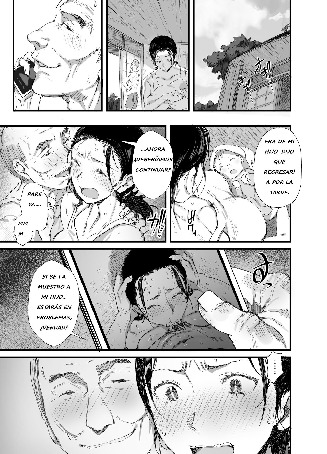 [Dynamic Mom (Onodera)] Inaka ni Sumu Dosukebe Gifu to Kosodate Yome [Spanish] [Pajerosxnx] [Digital] image number 40