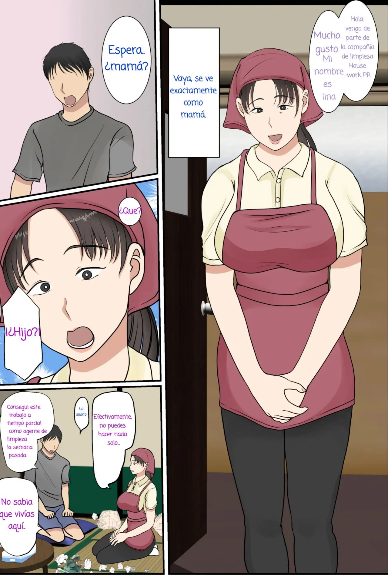 [Benii Kenkyuujo] Kaseifu Yondara Haha ga Kita [Spanish] [La Blu Rubia] Bildnummer 6