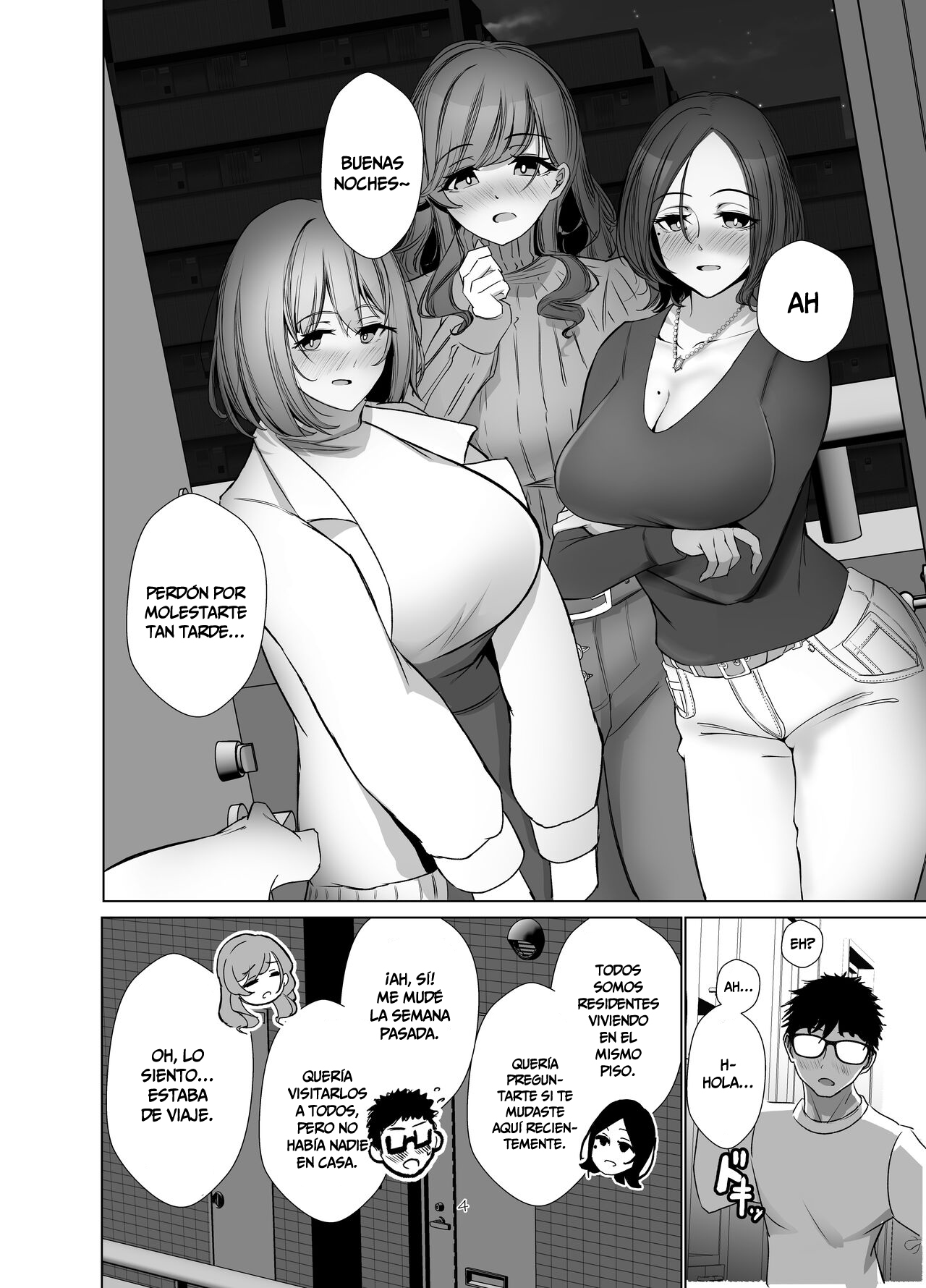 [Milk Sausage (Oniken)] Tawaman no Hitozuma-tachi wa Yokkyuu Fuman Sugite | Las Mujeres Casadas del Edificio Están Demasiado Frustradas [Spanish] [-A.W. SCAN-] numero di immagine  3