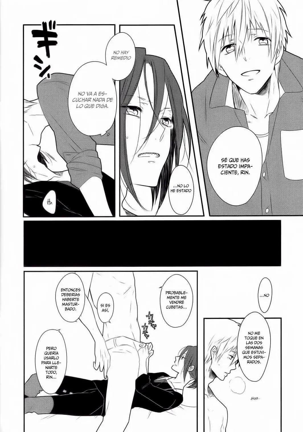 (Renai Jaws) [Cordless Bungee (Cajilo)] Akarui Kazoku Mukeikaku (Free!)  [Whitelies Fansub] [Spanish] image number 5