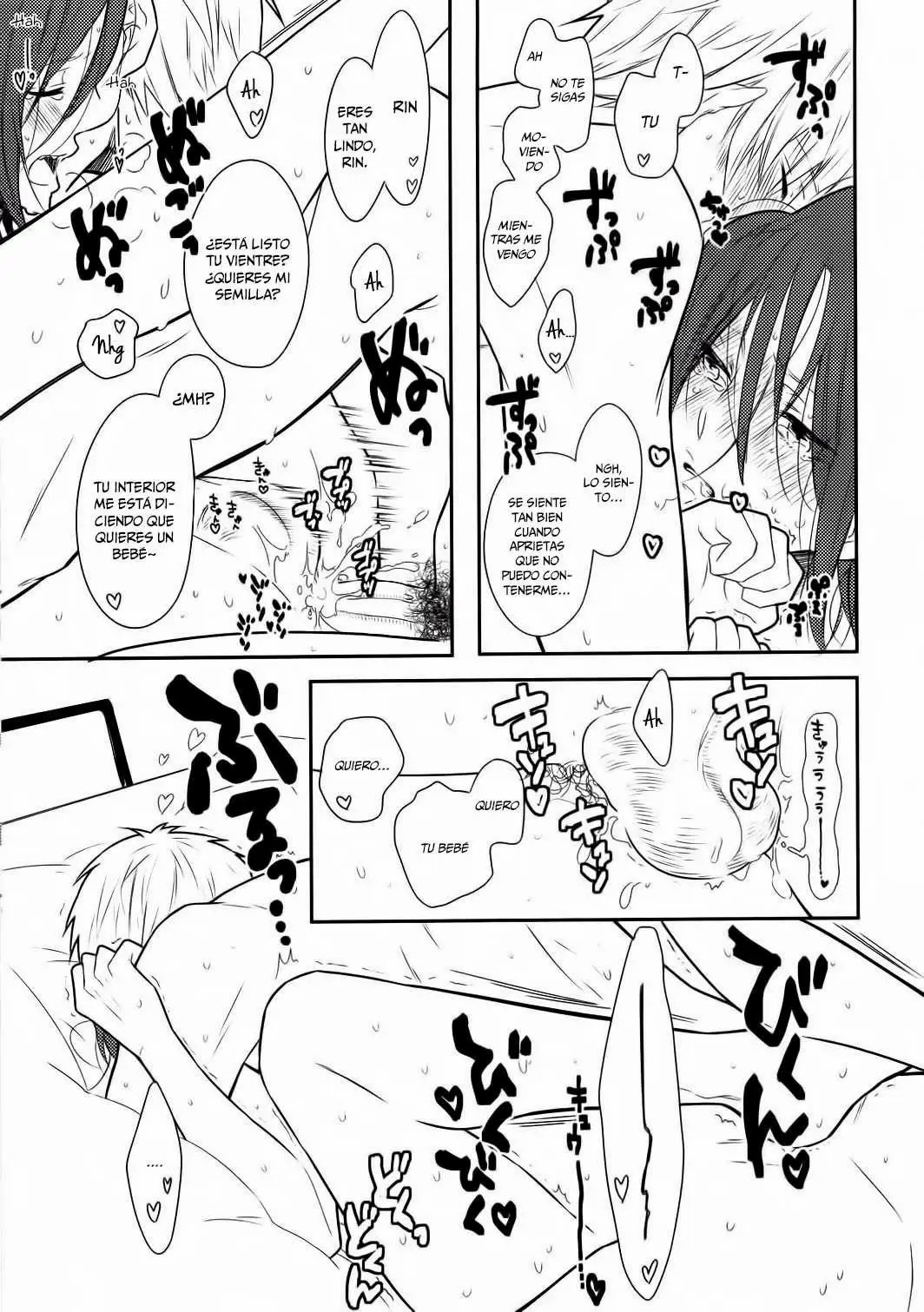 (Renai Jaws) [Cordless Bungee (Cajilo)] Akarui Kazoku Mukeikaku (Free!)  [Whitelies Fansub] [Spanish] image number 12