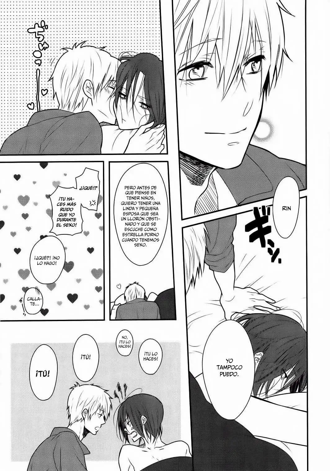 (Renai Jaws) [Cordless Bungee (Cajilo)] Akarui Kazoku Mukeikaku (Free!)  [Whitelies Fansub] [Spanish] image number 16