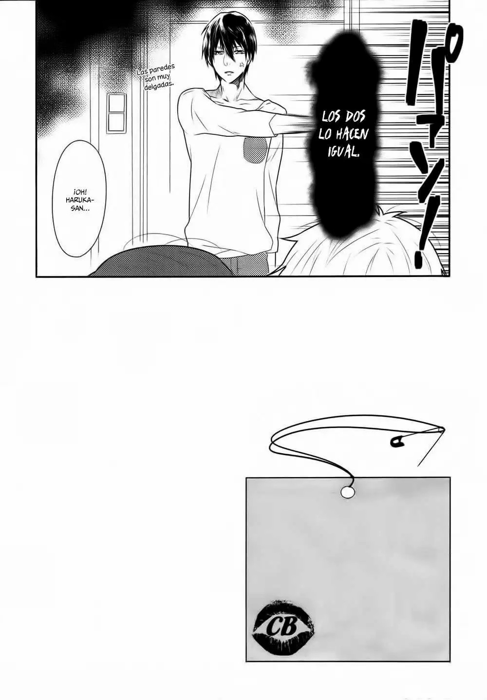 (Renai Jaws) [Cordless Bungee (Cajilo)] Akarui Kazoku Mukeikaku (Free!)  [Whitelies Fansub] [Spanish] image number 17