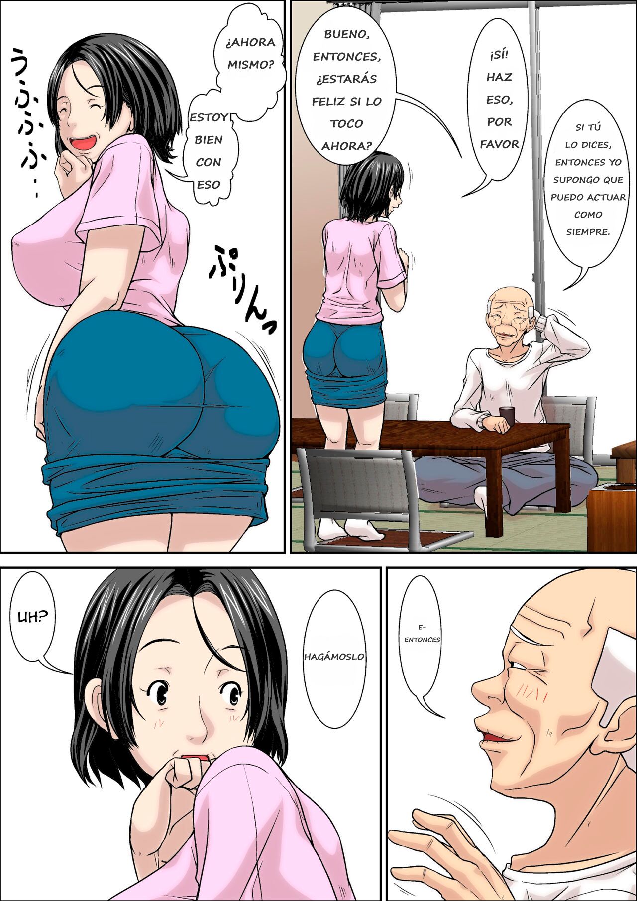 [Hoyoyodou] Otou-san! Musuko no Yome (45-sai) ni Hatsujou Shicha Damedesu yo! |  No Puedes Excitarte con la Esposa de tu Hijo (45 años) [Spanish] [Pajerosxnx] numero di immagine  7