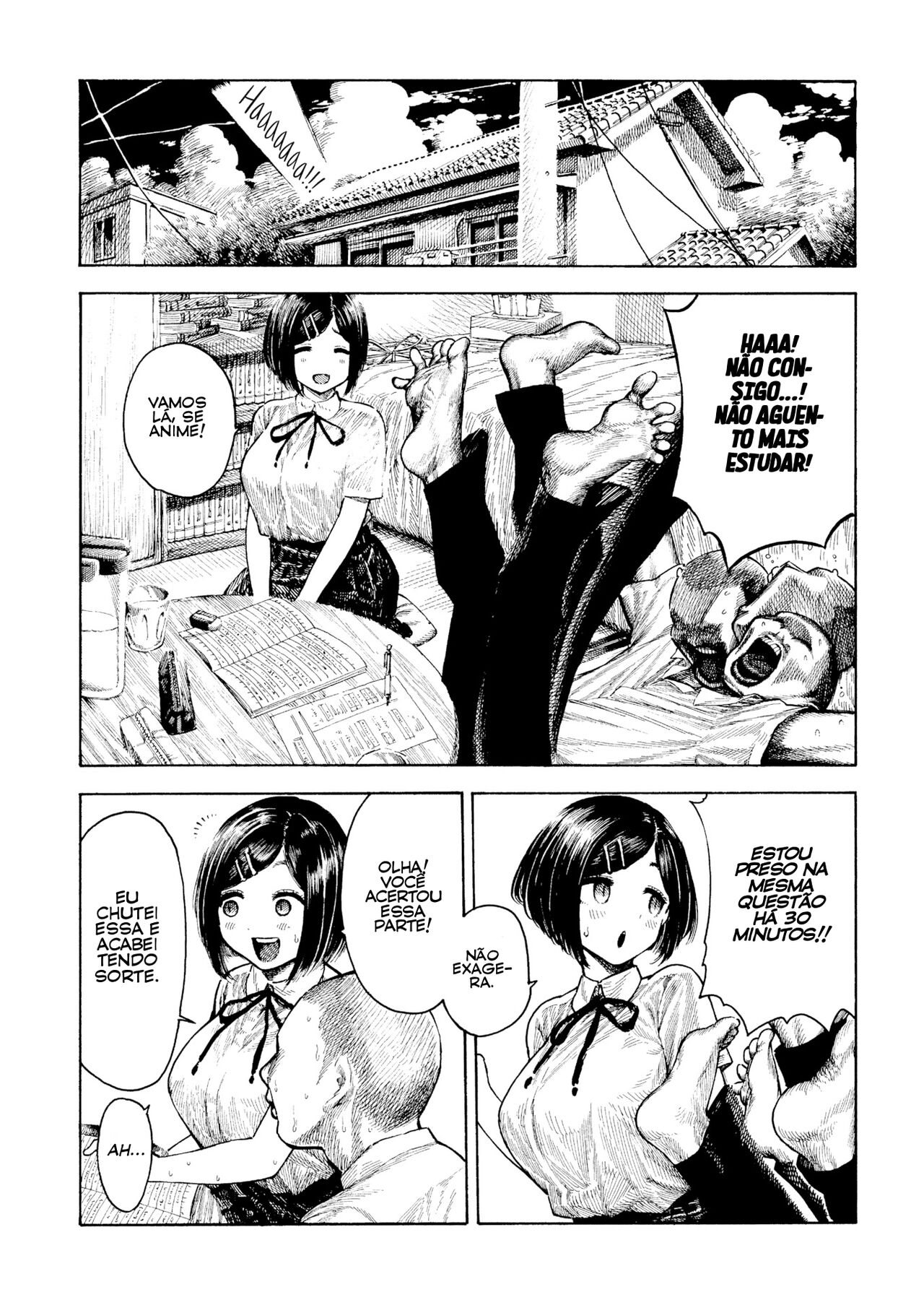 [Hirune] Manatsu-chan no Benkyoukai | Sessão de Estudos da Manatsu-chan | (COMIC Kairakuten 2022-07) [Portuguese-BR] [Digital] 画像番号 2